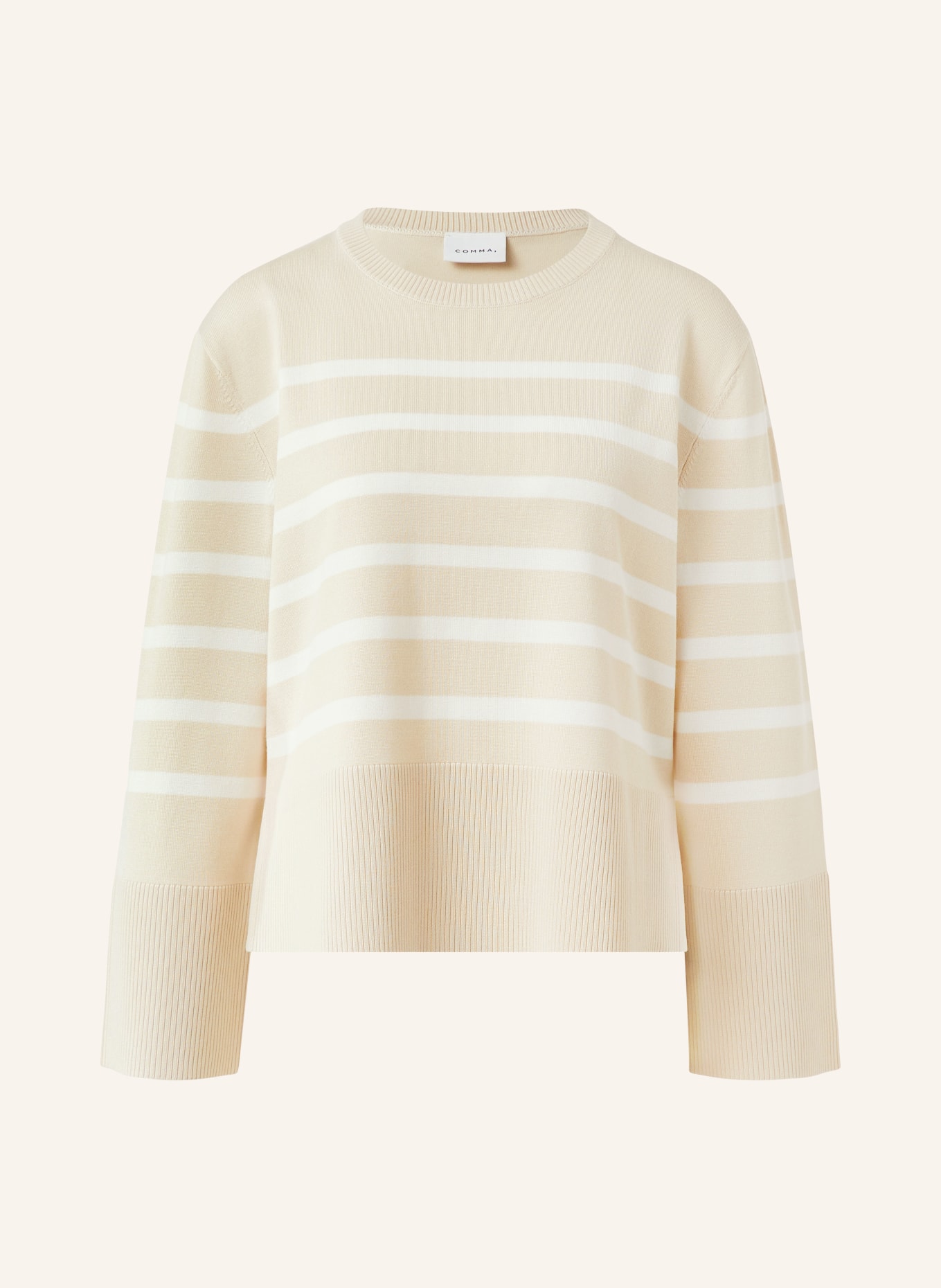 comma svetr: BÉŽOVÁ / BÍLÁ