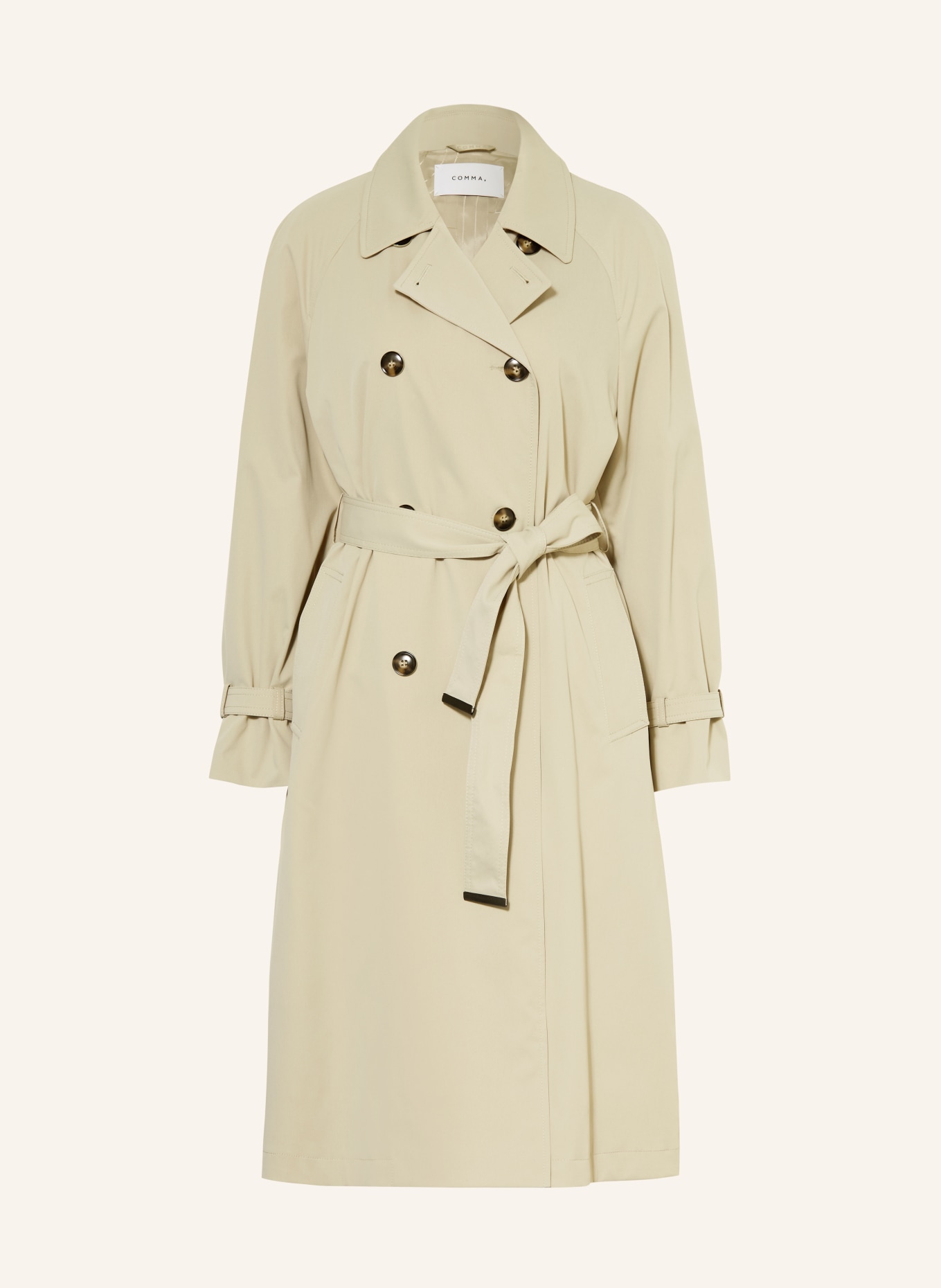 comma trenchcoat: SVĚTLE ZELENÁ