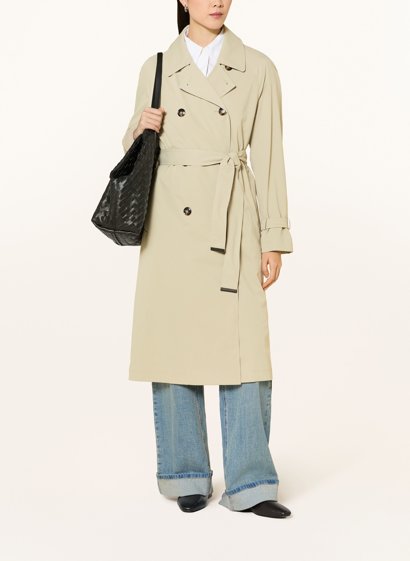 comma trenchcoat: SVĚTLE ZELENÁ