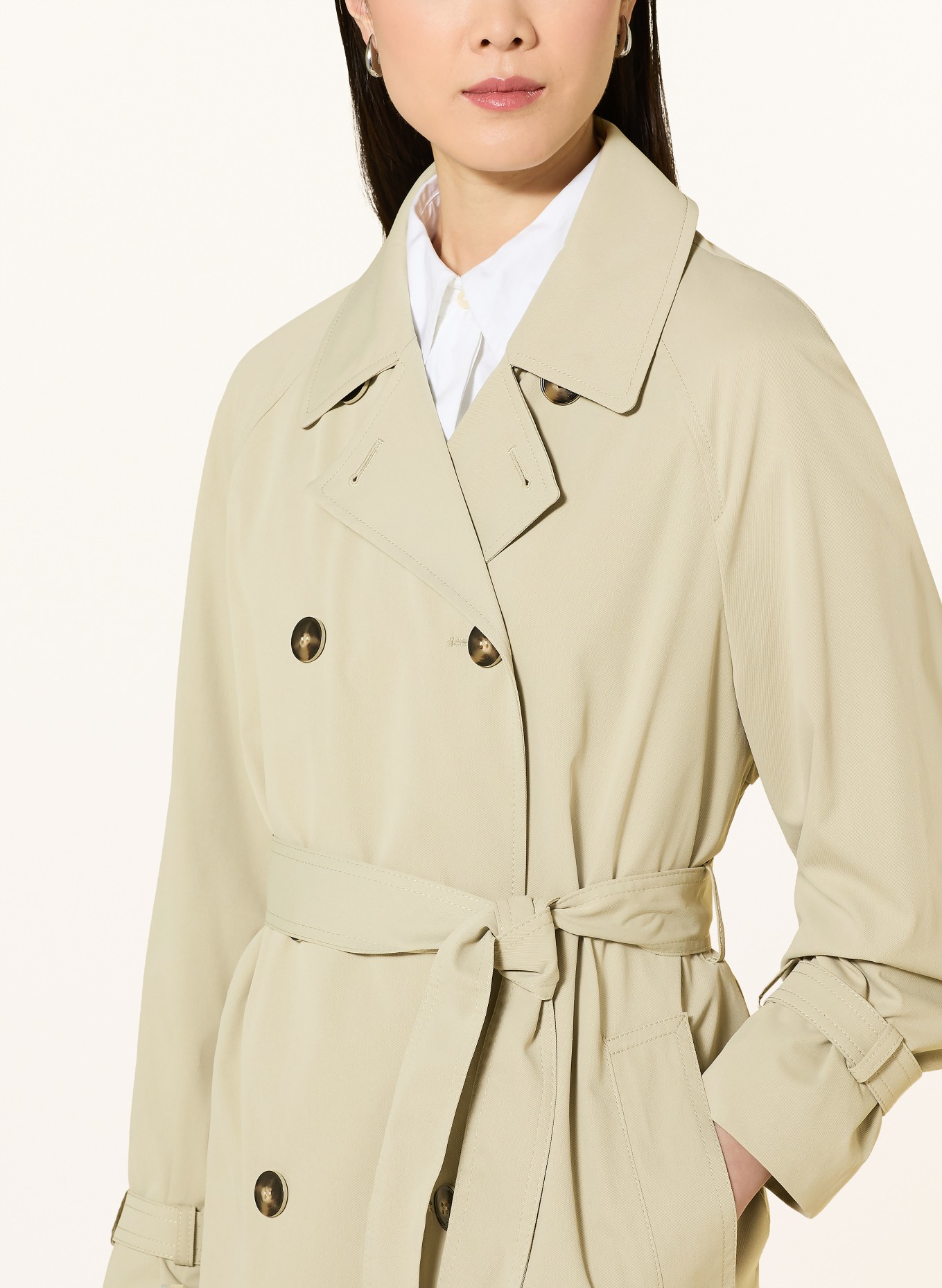 comma trenchcoat: SVĚTLE ZELENÁ