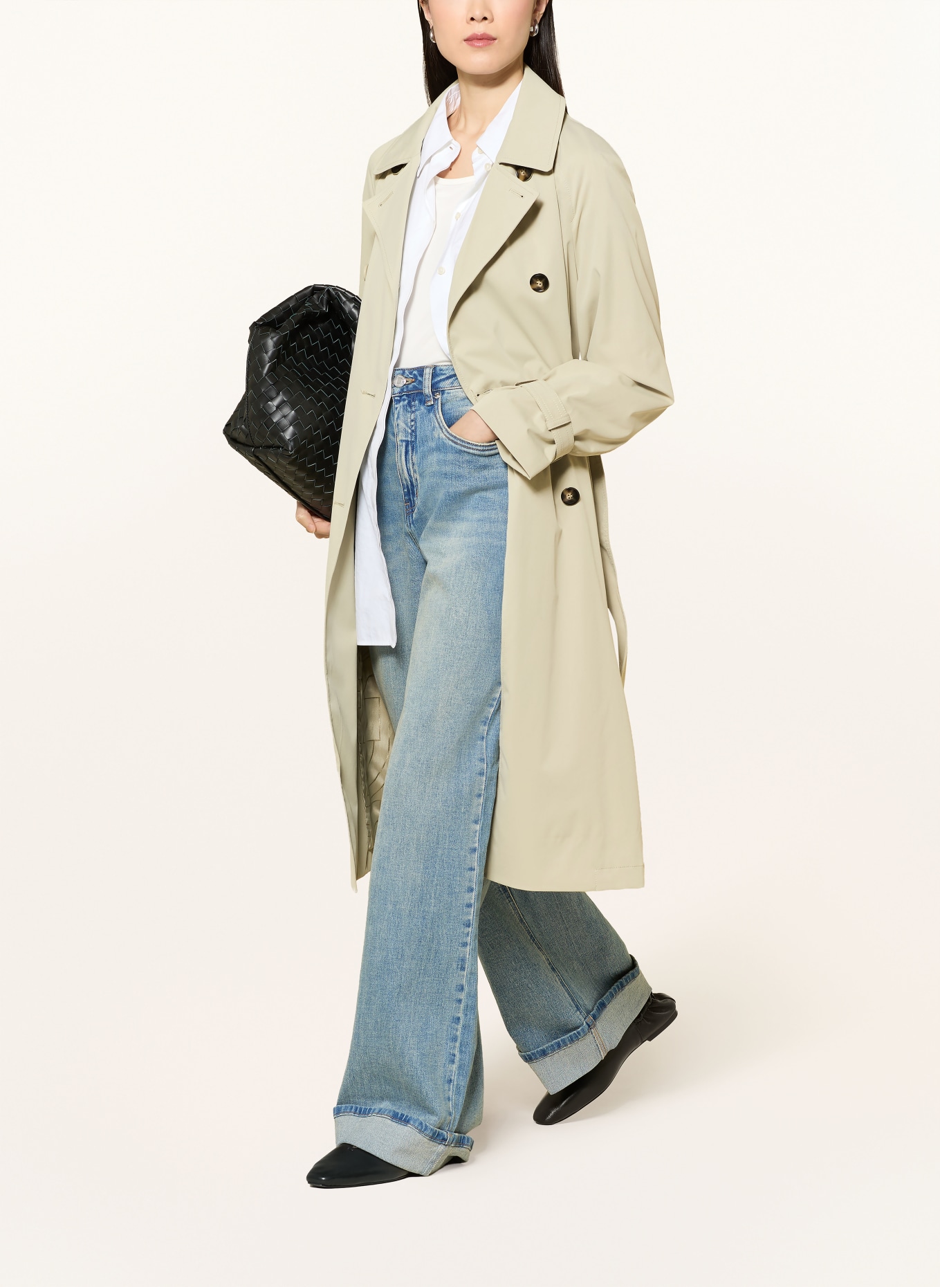 comma trenchcoat: SVĚTLE ZELENÁ