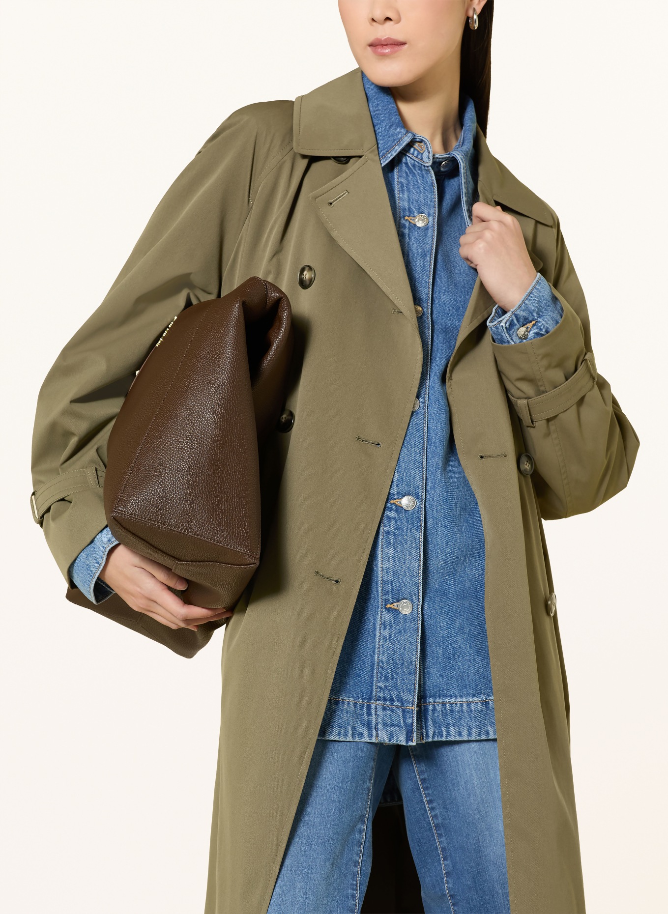 comma trenchcoat: KHAKI