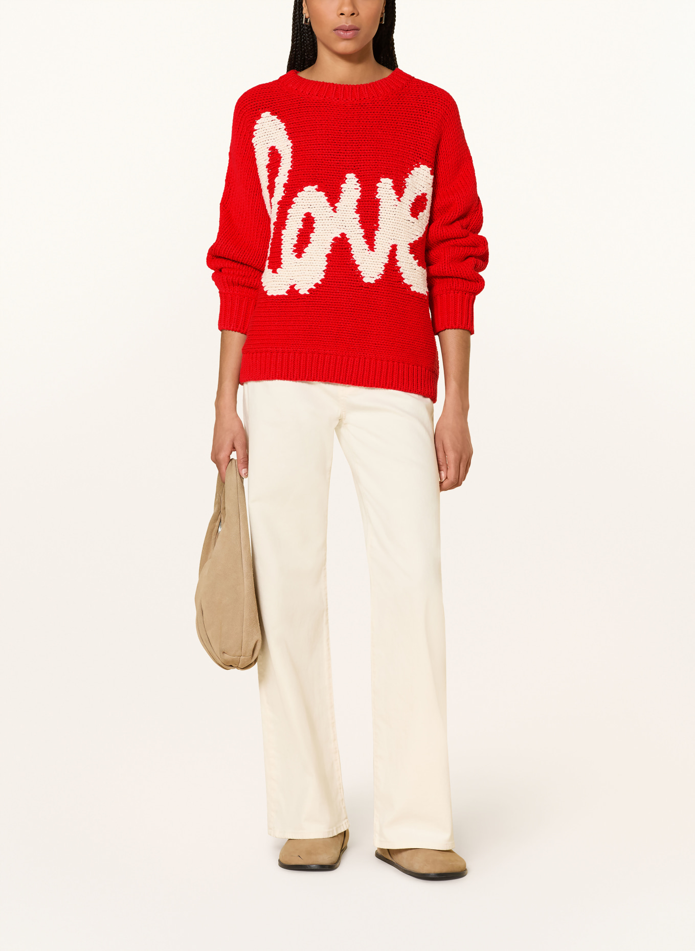 comma svetr: ČERVENÁ / BÍLÁ