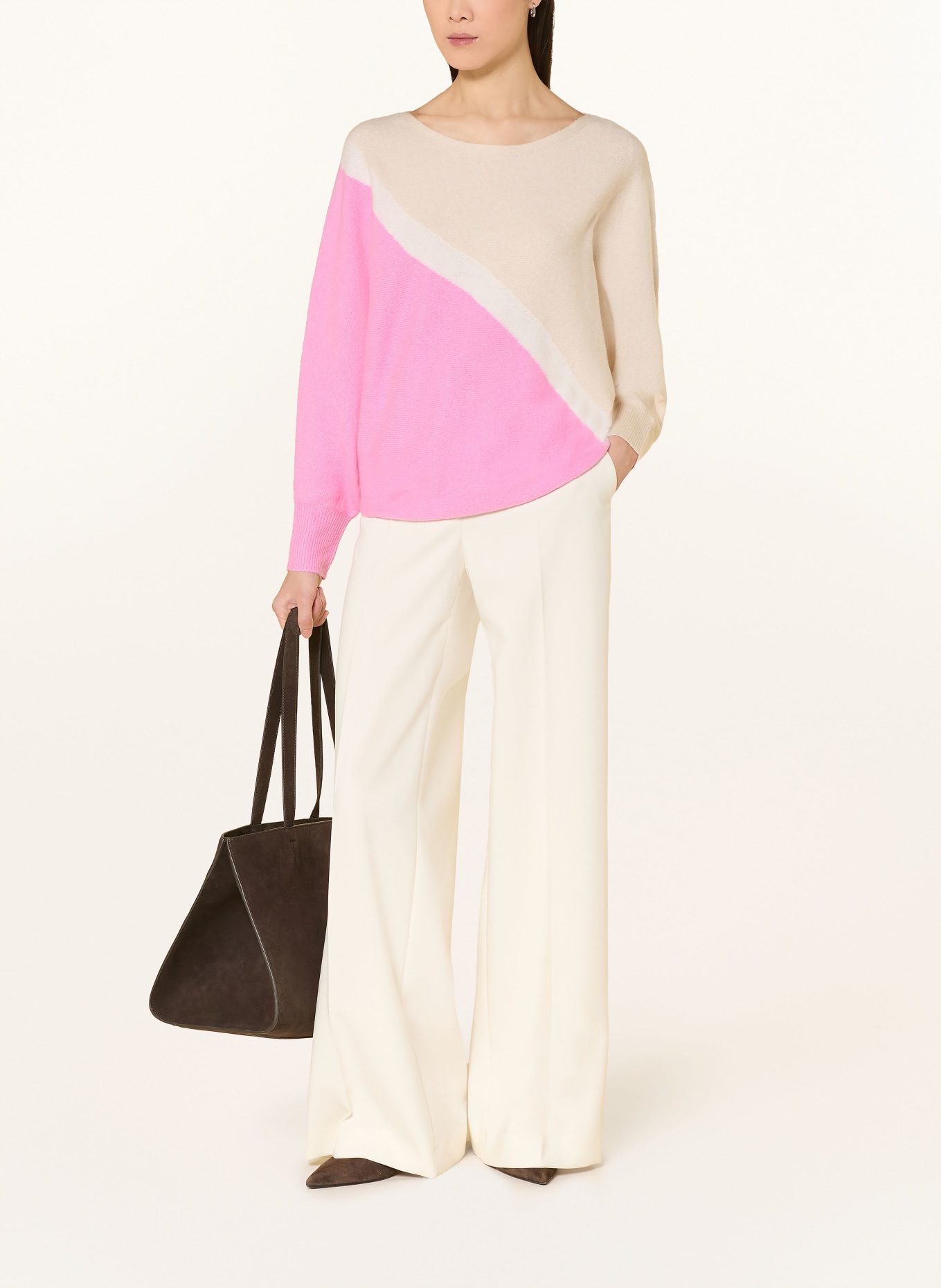 s.Oliver BLACK LABEL svetr: BÉŽOVÁ / KRÉMOVÁ / RŮŽOVÁ