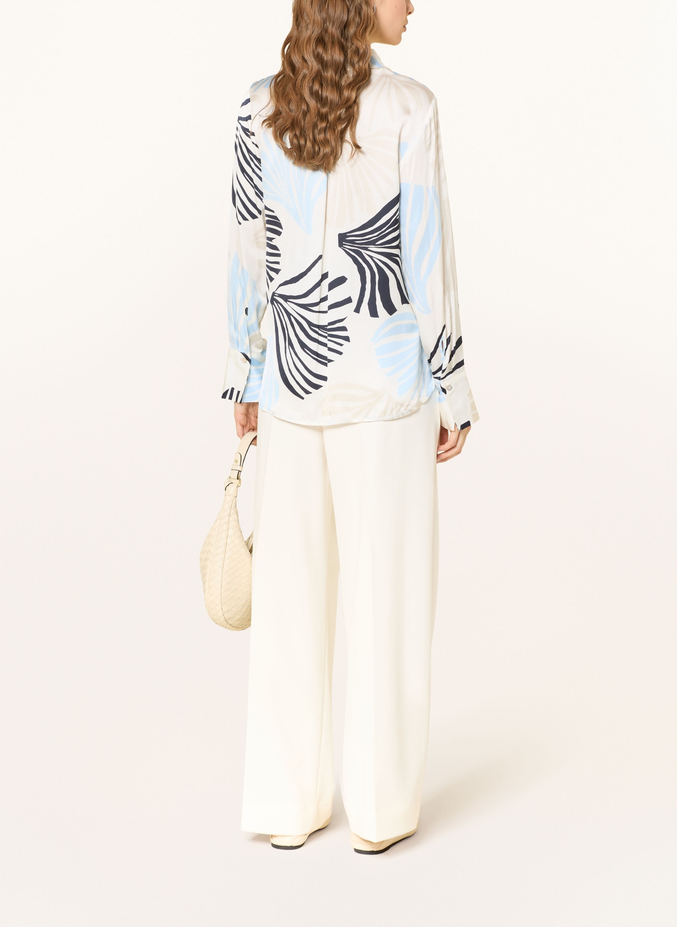 s.Oliver BLACK LABEL shirt blouse: WHITE / LIGHT BLUE / DARK BLUE