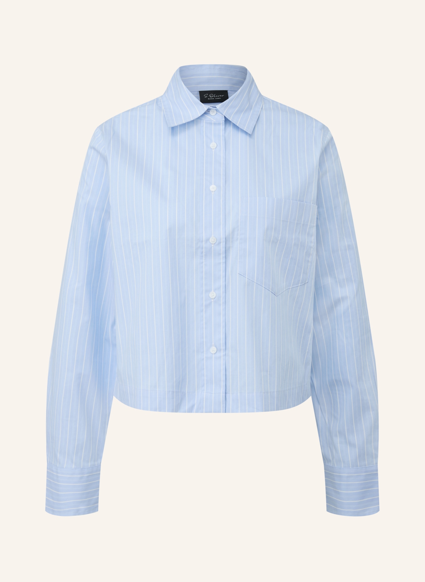 s.Oliver BLACK LABEL Hemdbluse: HELLBLAU / WEISS
