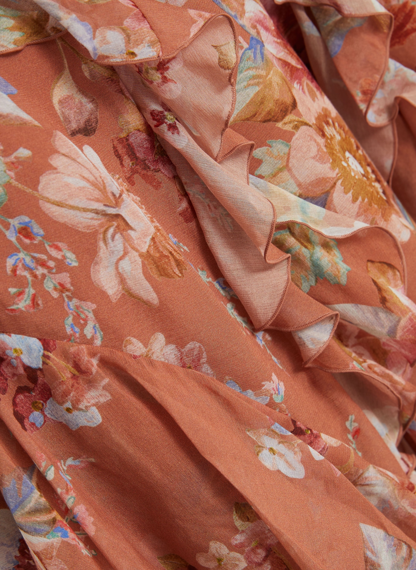 ZIMMERMANN Sukně AWAKEN s volány: HNĚDÁ / ČERVENÁ / MODRÁ