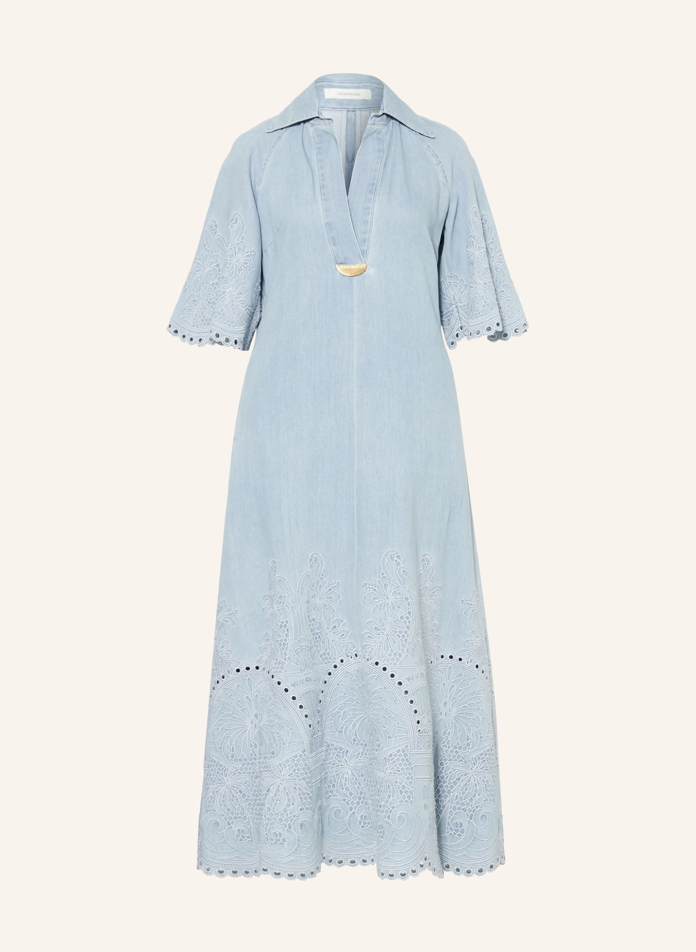 ZIMMERMANN Robe en jean DAYLIGHT: BLEU CLAIR