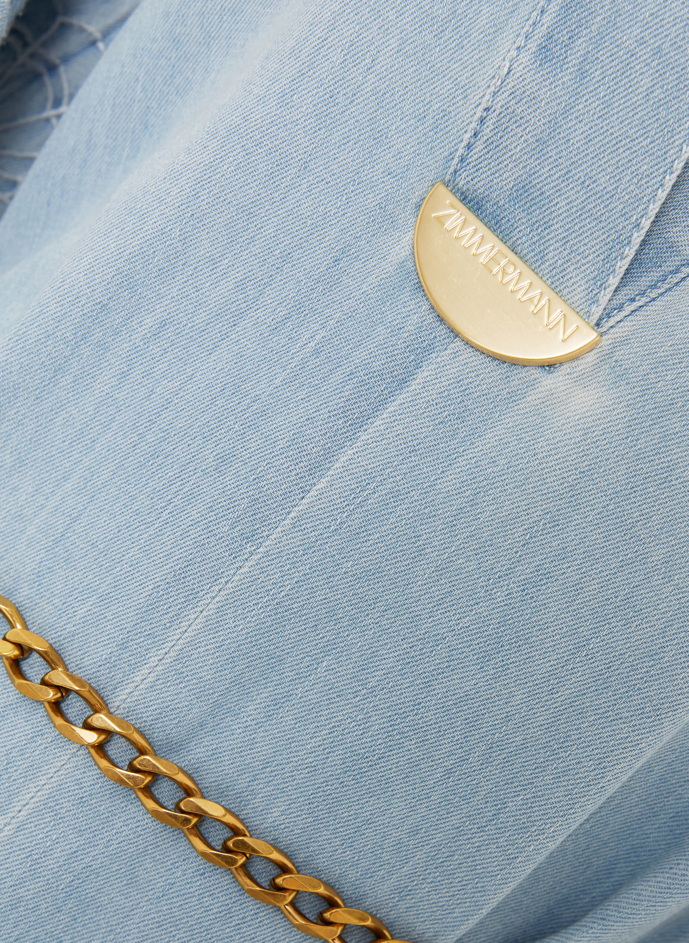 ZIMMERMANN Robe en jean DAYLIGHT: BLEU CLAIR