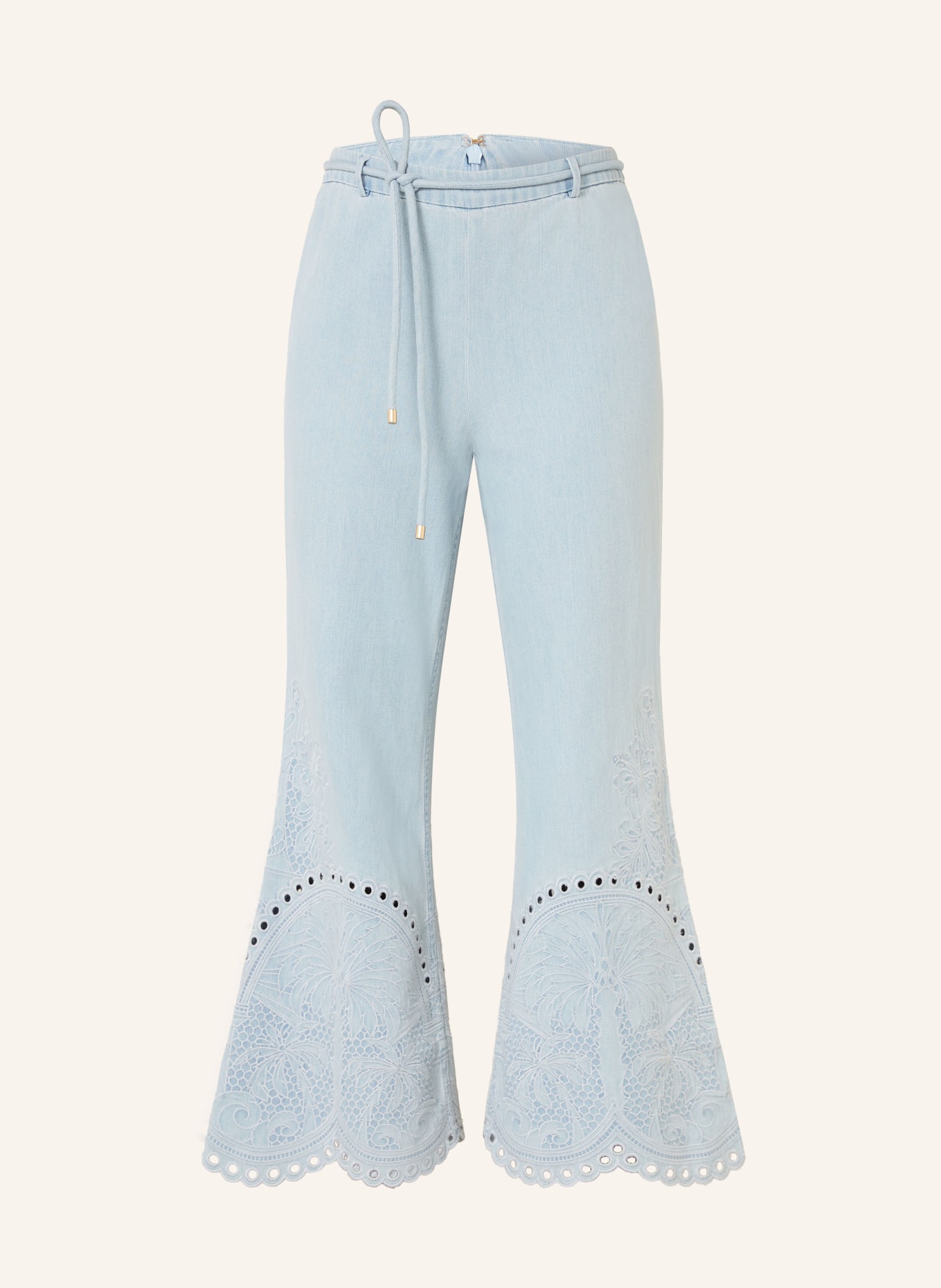 ZIMMERMANN Cropped Jeans: ICESTM Ice Storm