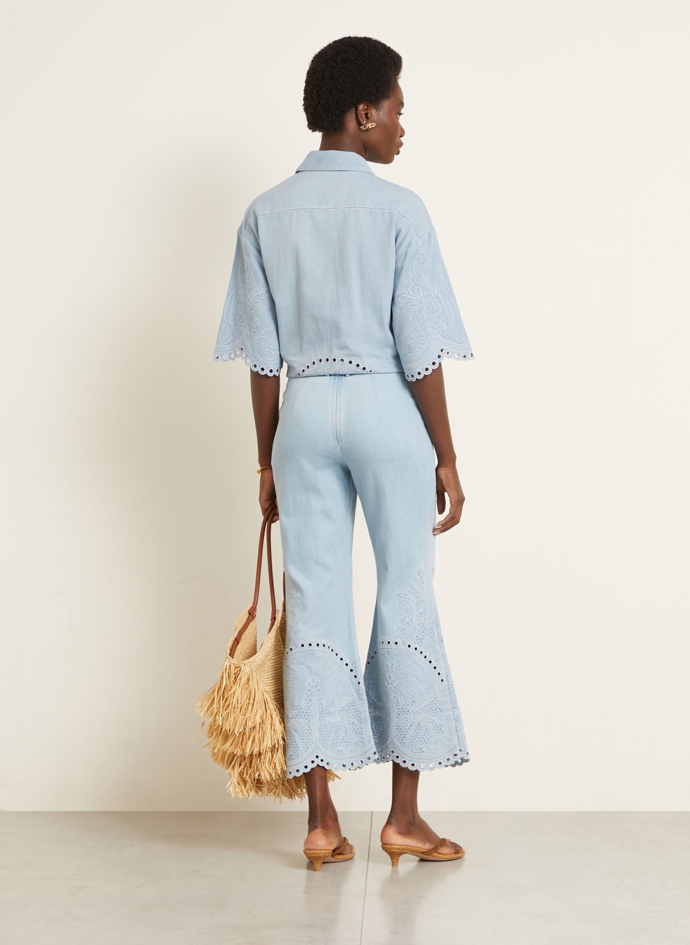 ZIMMERMANN Cropped Jeans: ICESTM Ice Storm