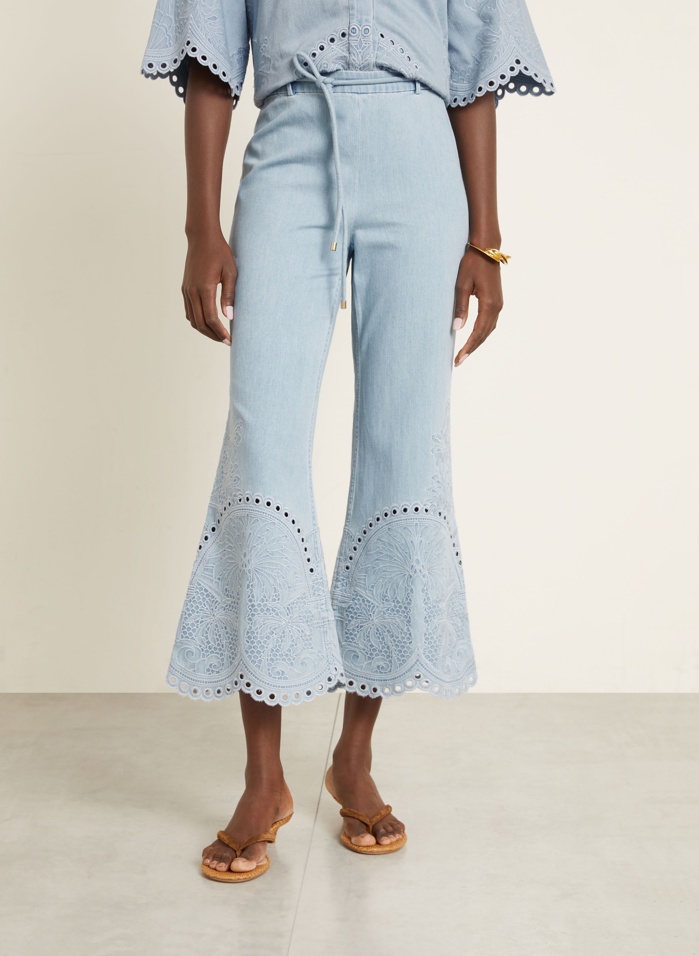 ZIMMERMANN Cropped Jeans: ICESTM Ice Storm