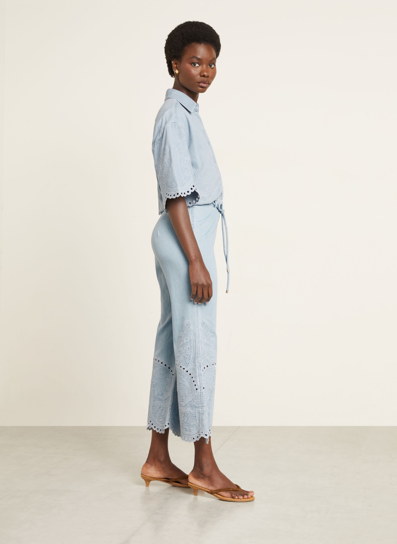 ZIMMERMANN Cropped Jeans: ICESTM Ice Storm