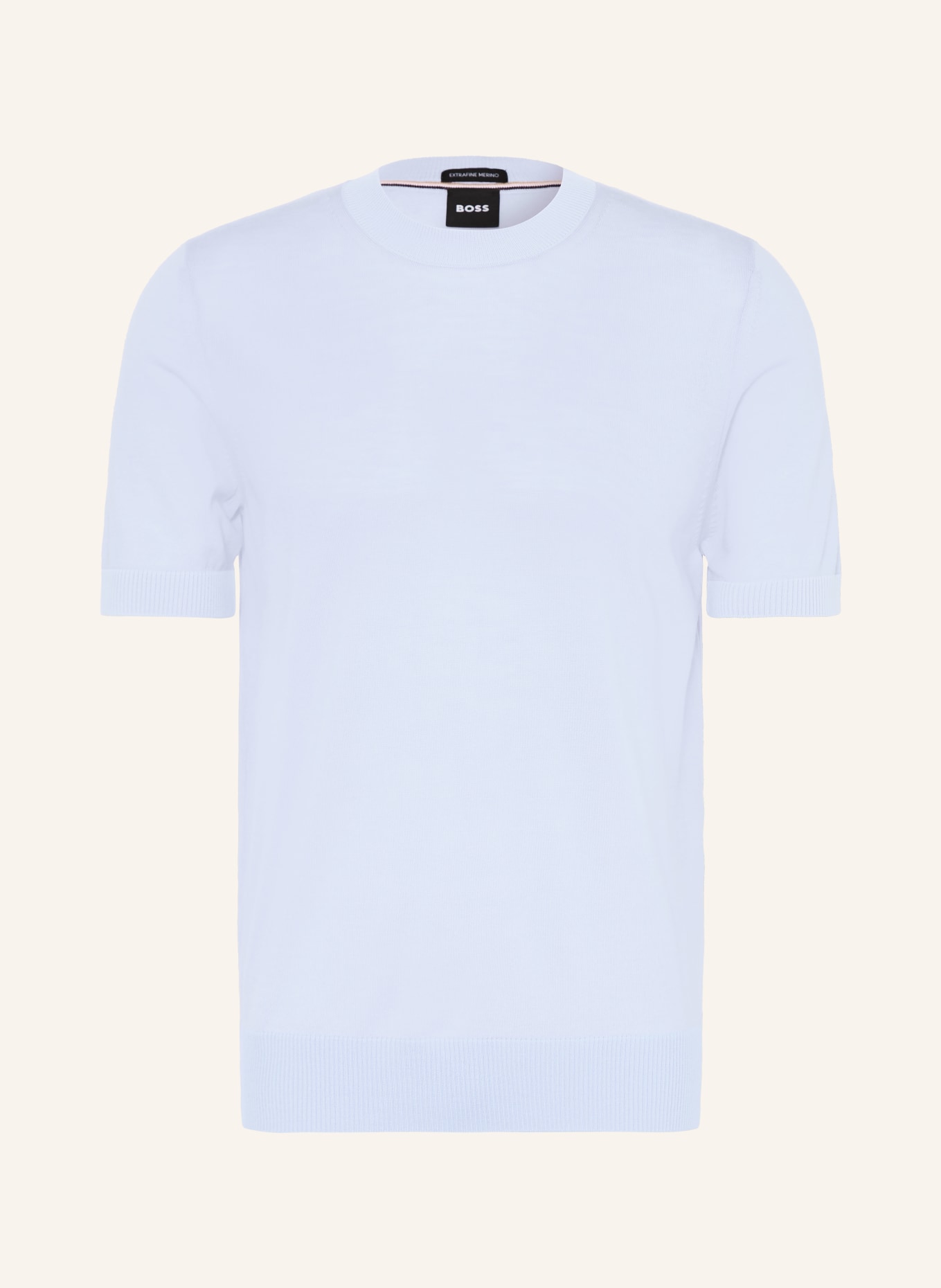 BOSS Strickshirt UMAURO: HELLBLAU