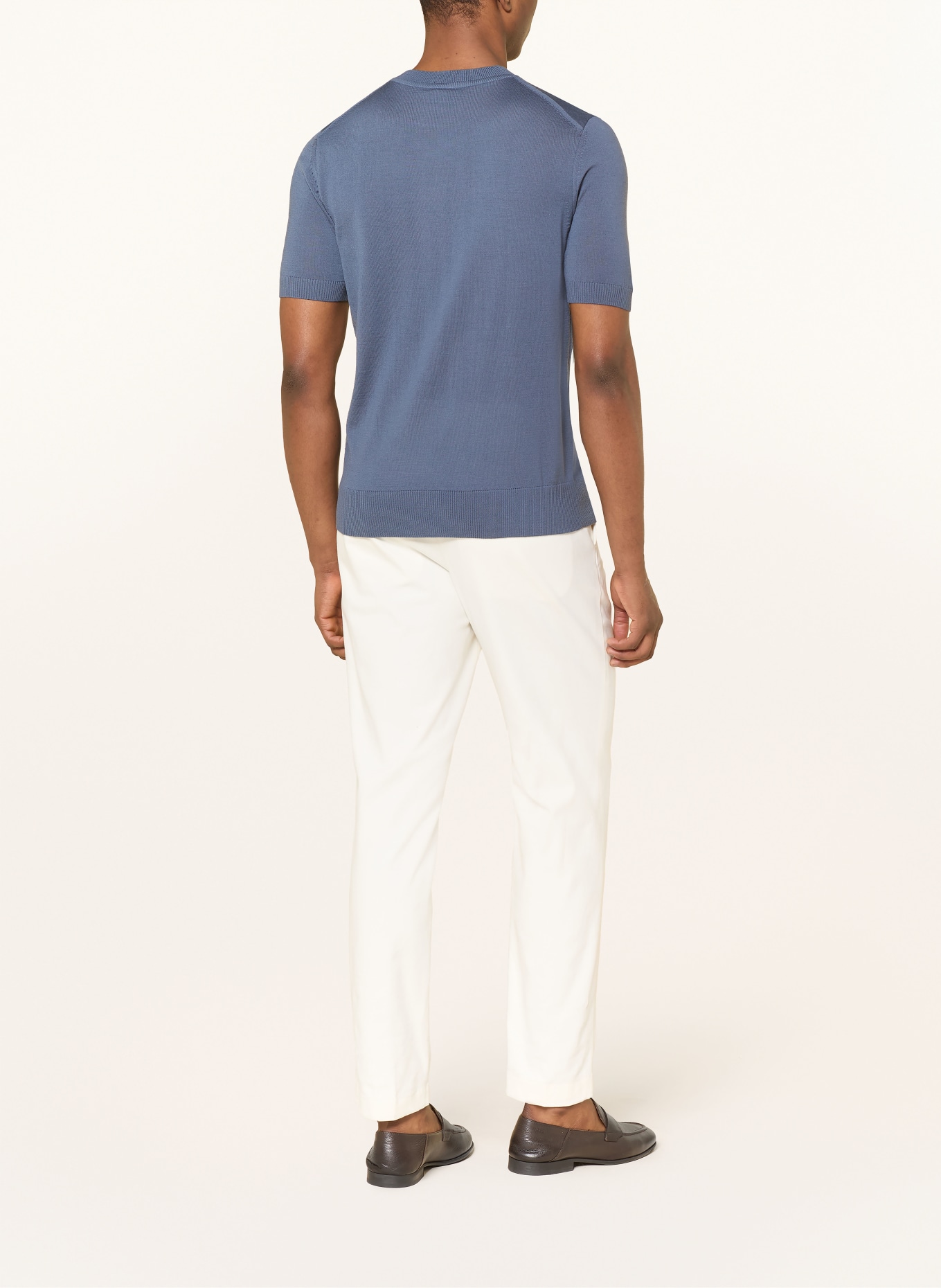 BOSS Strickshirt UMAURO: DUNKELBLAU