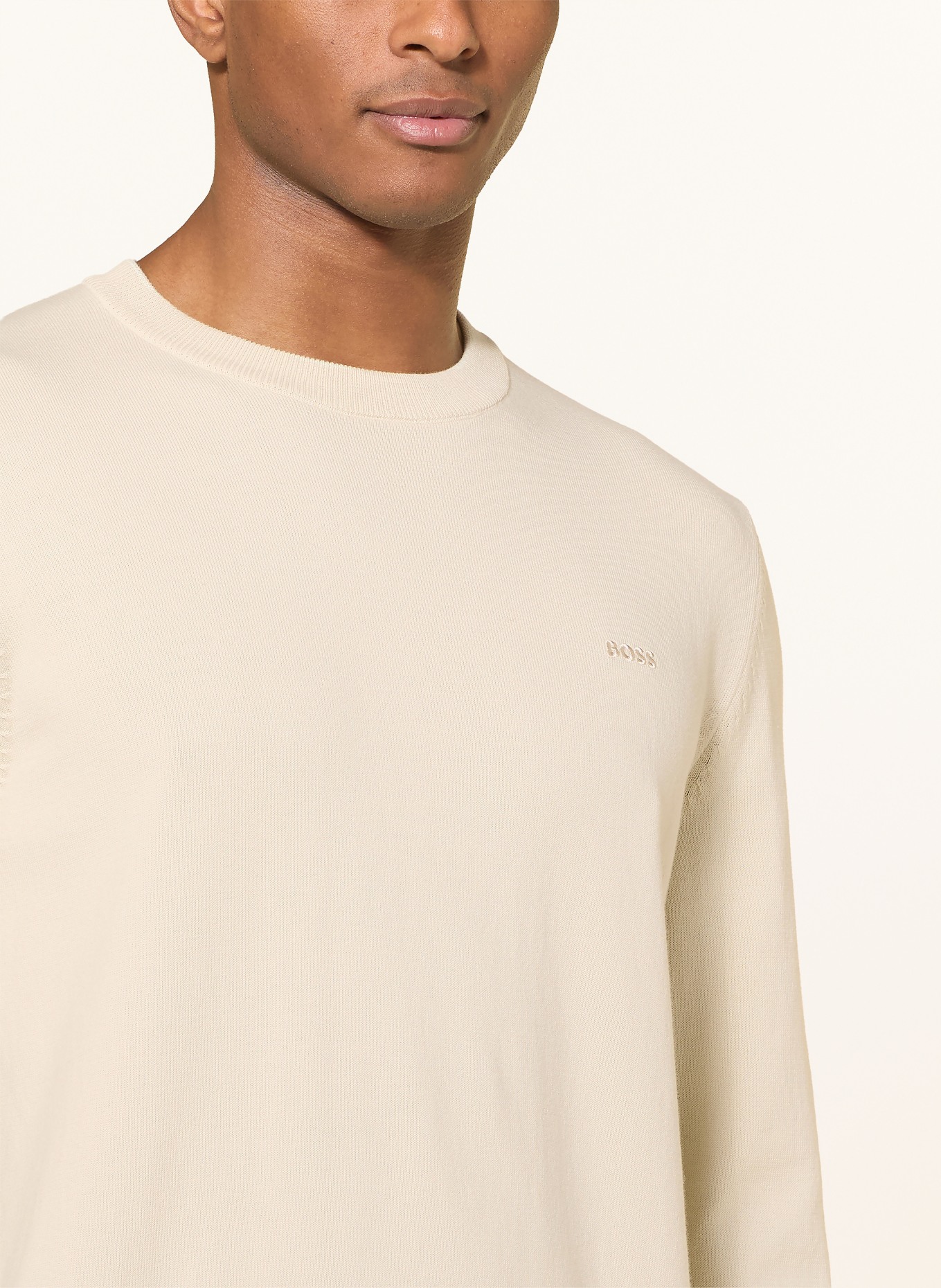 BOSS Sweter UPACAS: KREMOWY