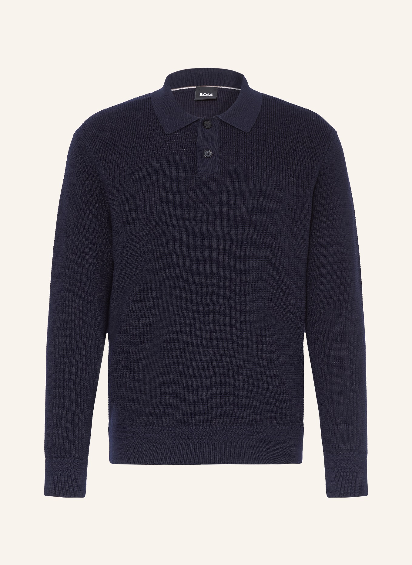 BOSS ULIO knitted polo shirt: DARK BLUE