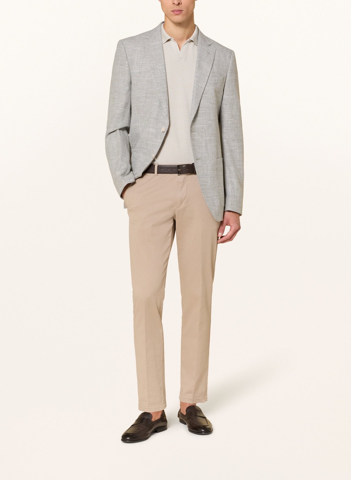 BOSS Veste HUTSON Coupe classique: KAKI / BLANC