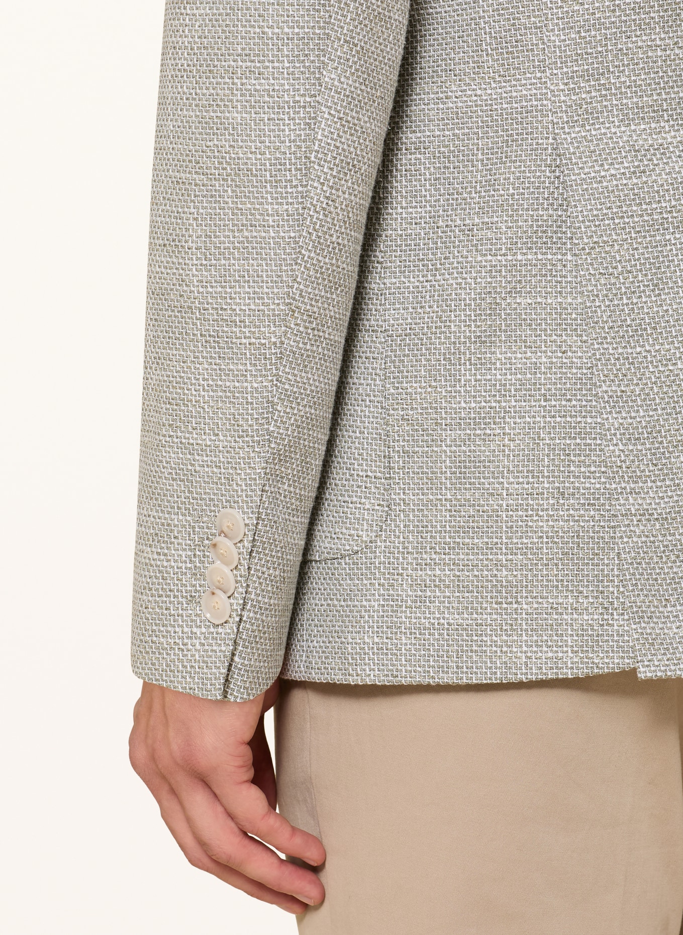 BOSS Veste HUTSON Coupe classique: KAKI / BLANC