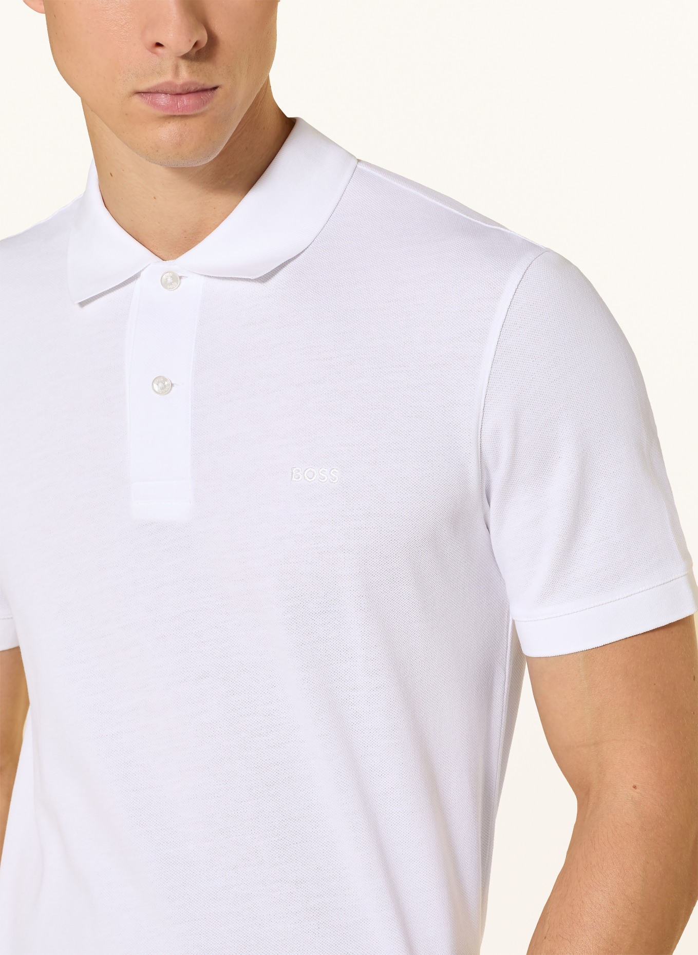 BOSS Piqué poloshirt PALLAS Regular Fit: WIT