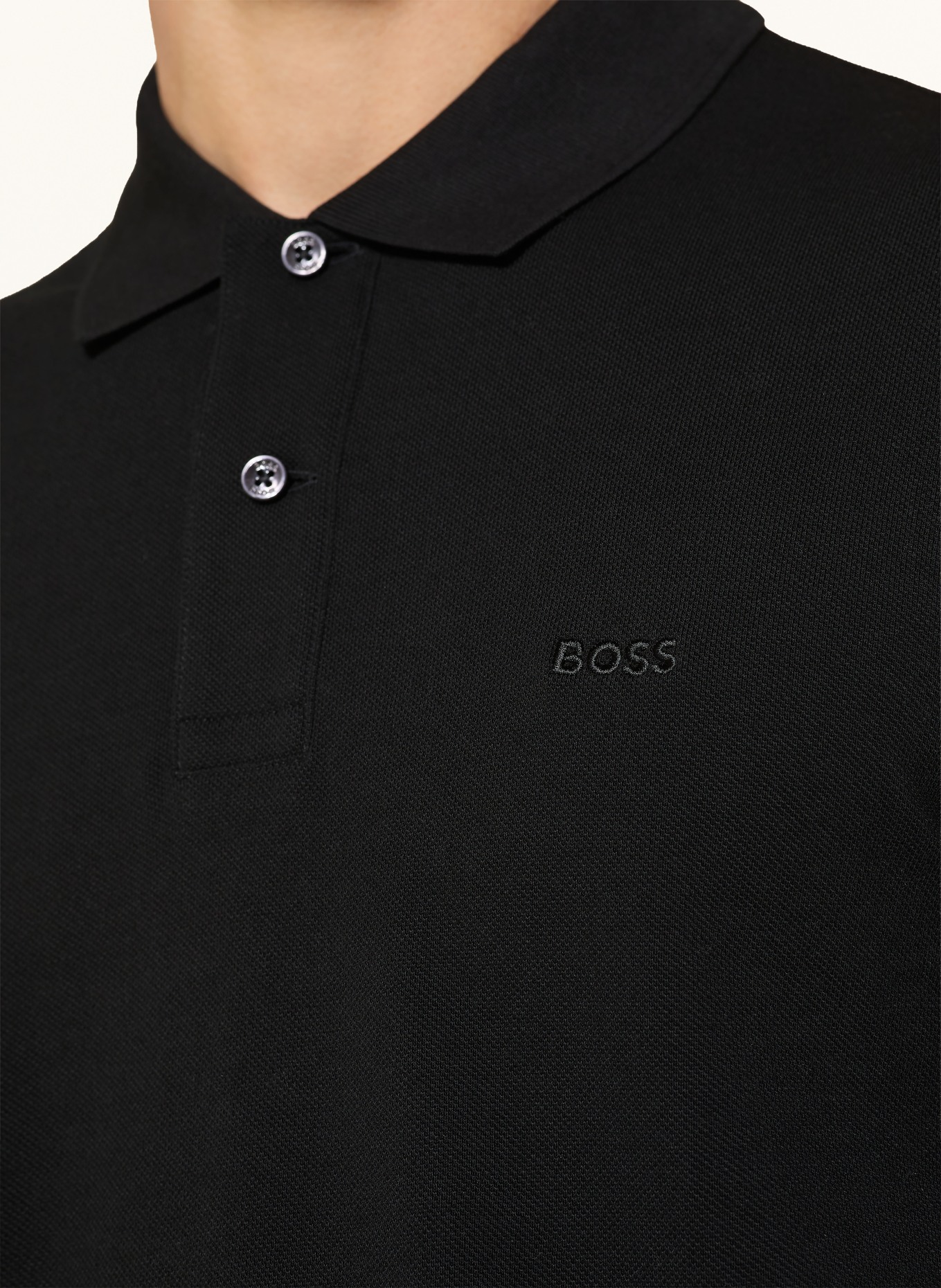 BOSS Piqué-Poloshirt PALLAS Regular Fit: SCHWARZ