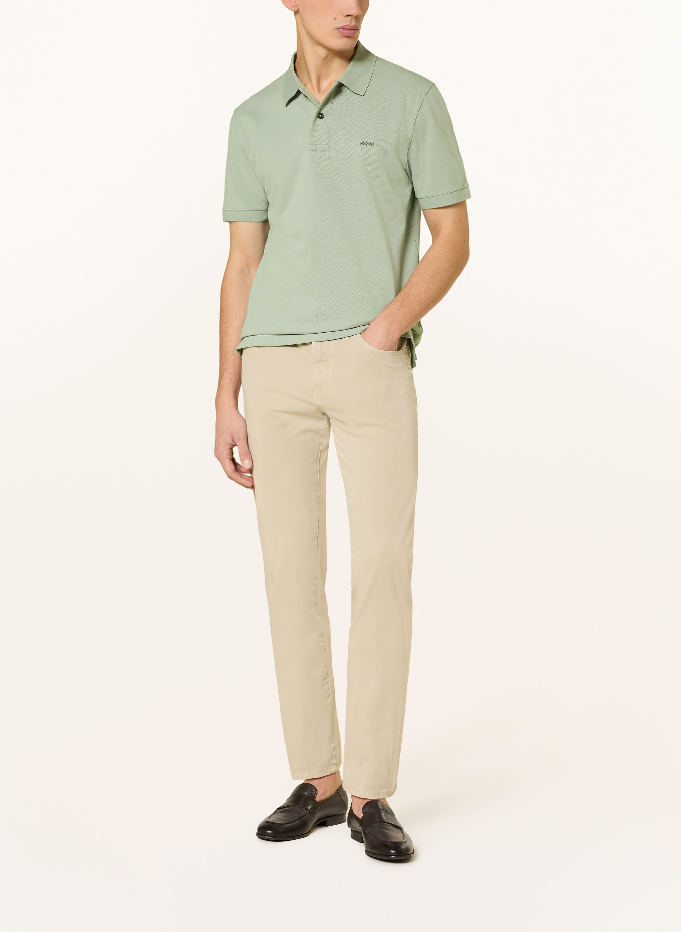 BOSS Piqué-Poloshirt PALLAS Regular Fit: HELLGRÜN