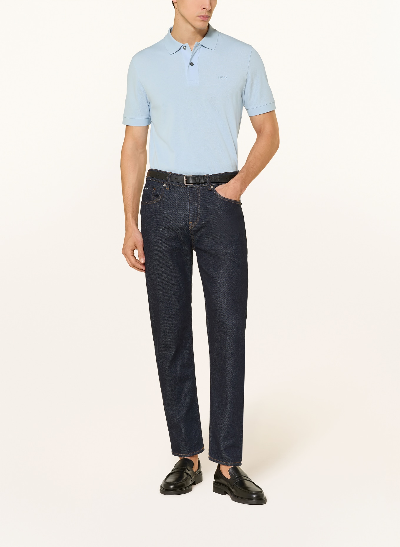 BOSS Piqué-Poloshirt PALLAS Regular Fit: HELLBLAU