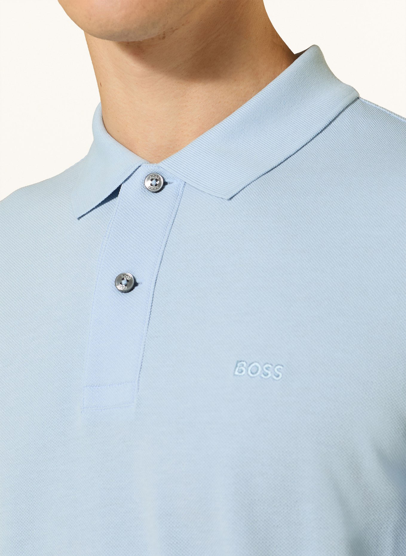 BOSS Piqué-Poloshirt PALLAS Regular Fit: HELLBLAU
