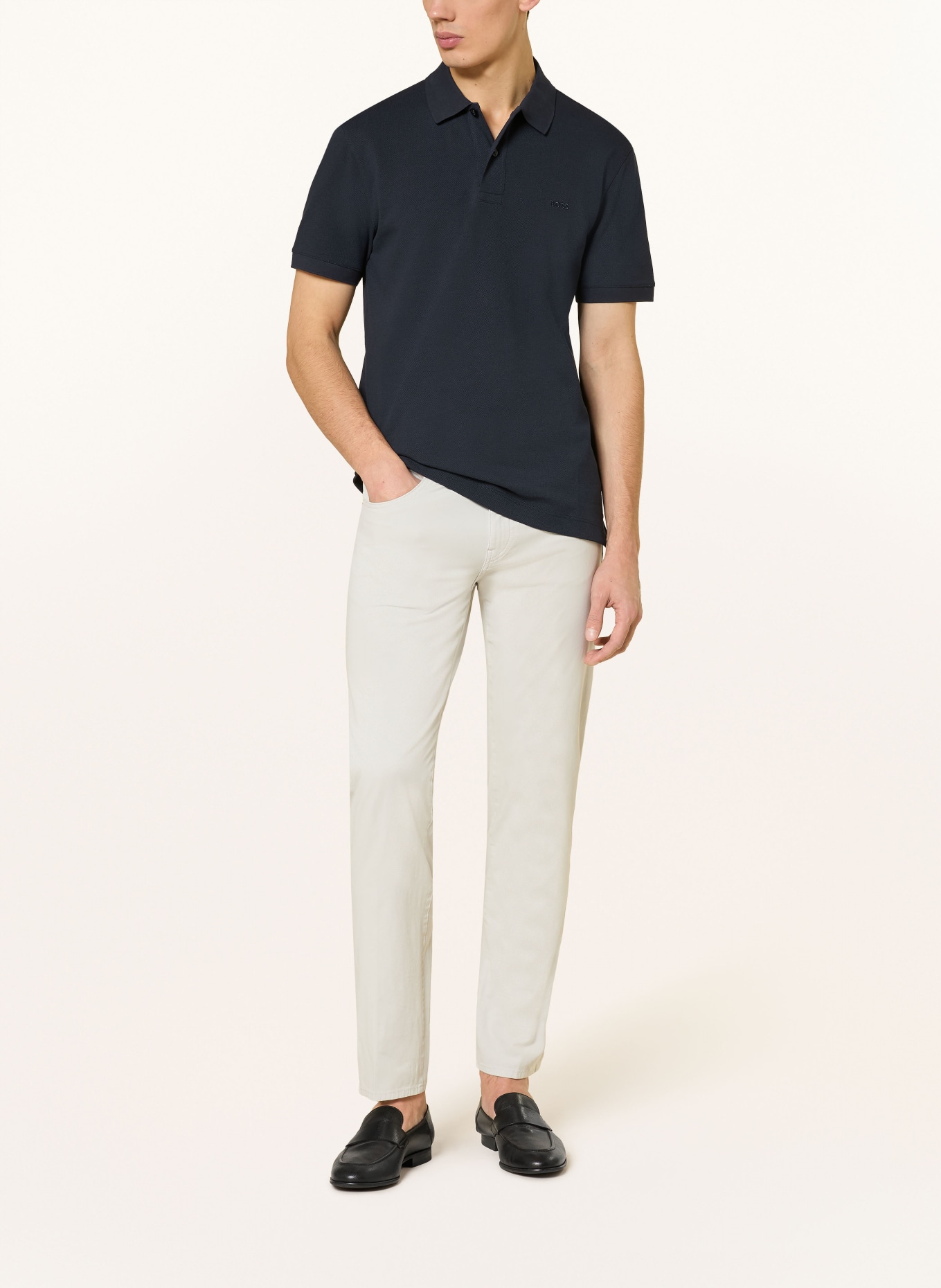 BOSS Piqué-Poloshirt PALLAS Regular Fit: SCHWARZ