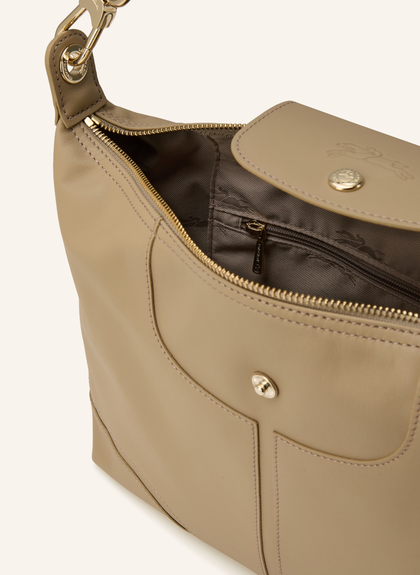 LONGCHAMP Schultertasche LE PLIAGE XTRA: HELLBRAUN / GOLD