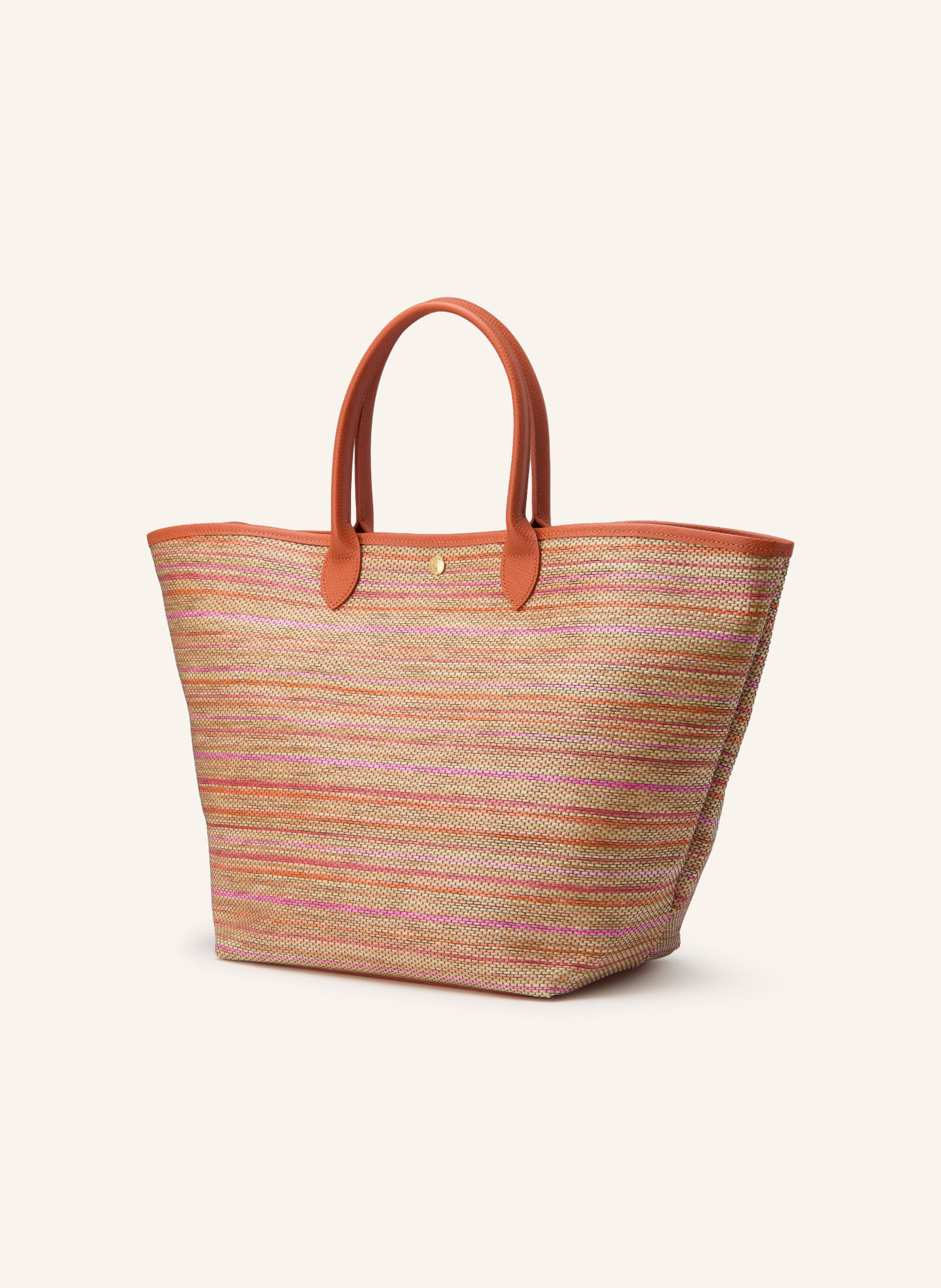 LONGCHAMP Shopper LE PLIAGE COLLECTION LARGE: DUNKELORANGE / ROSA / BEIGE