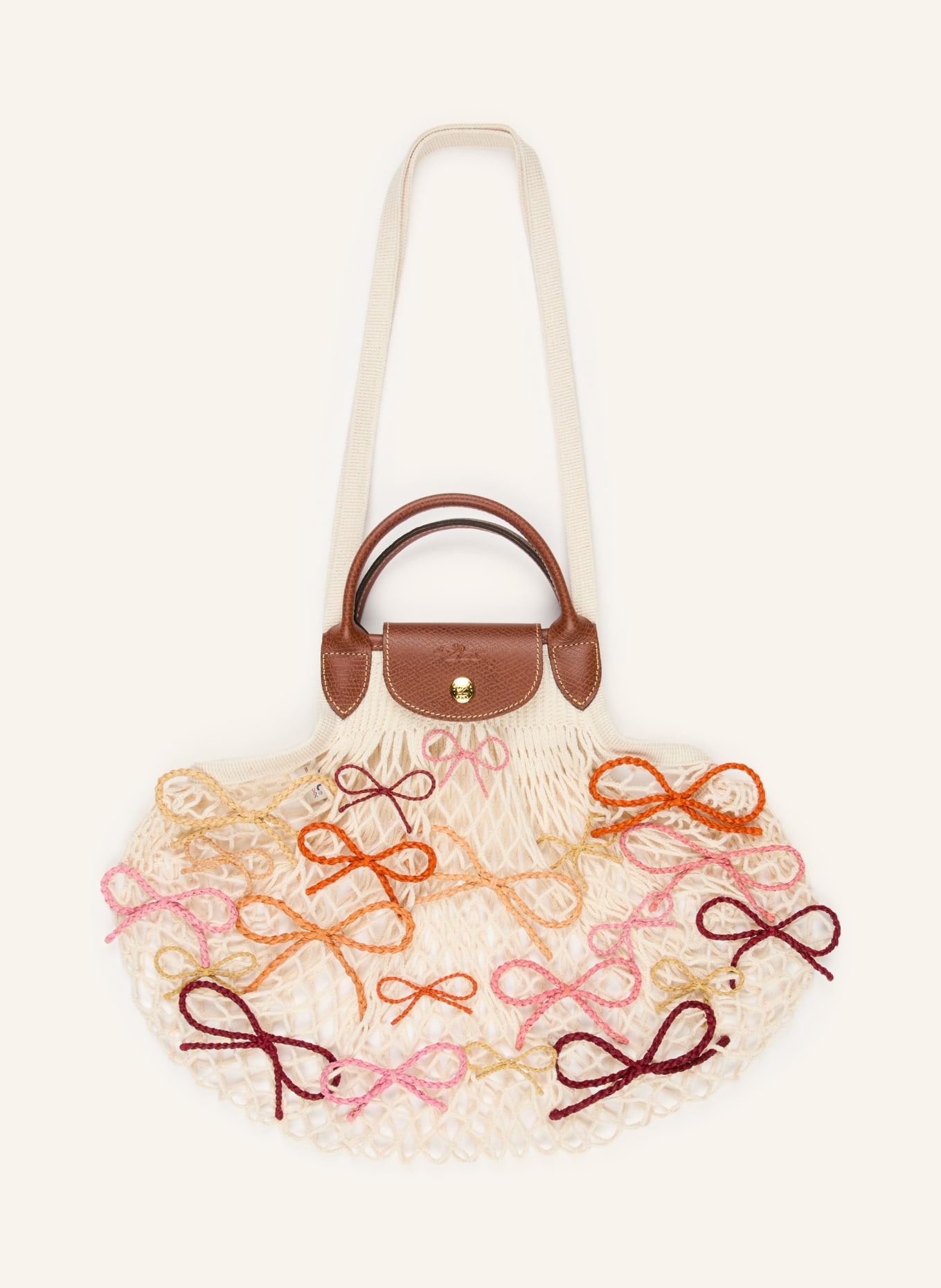 LONGCHAMP Handtasche LE PLIAGE COLLECTION LARGE: ECRU / GOLD / DUNKELBRAUN