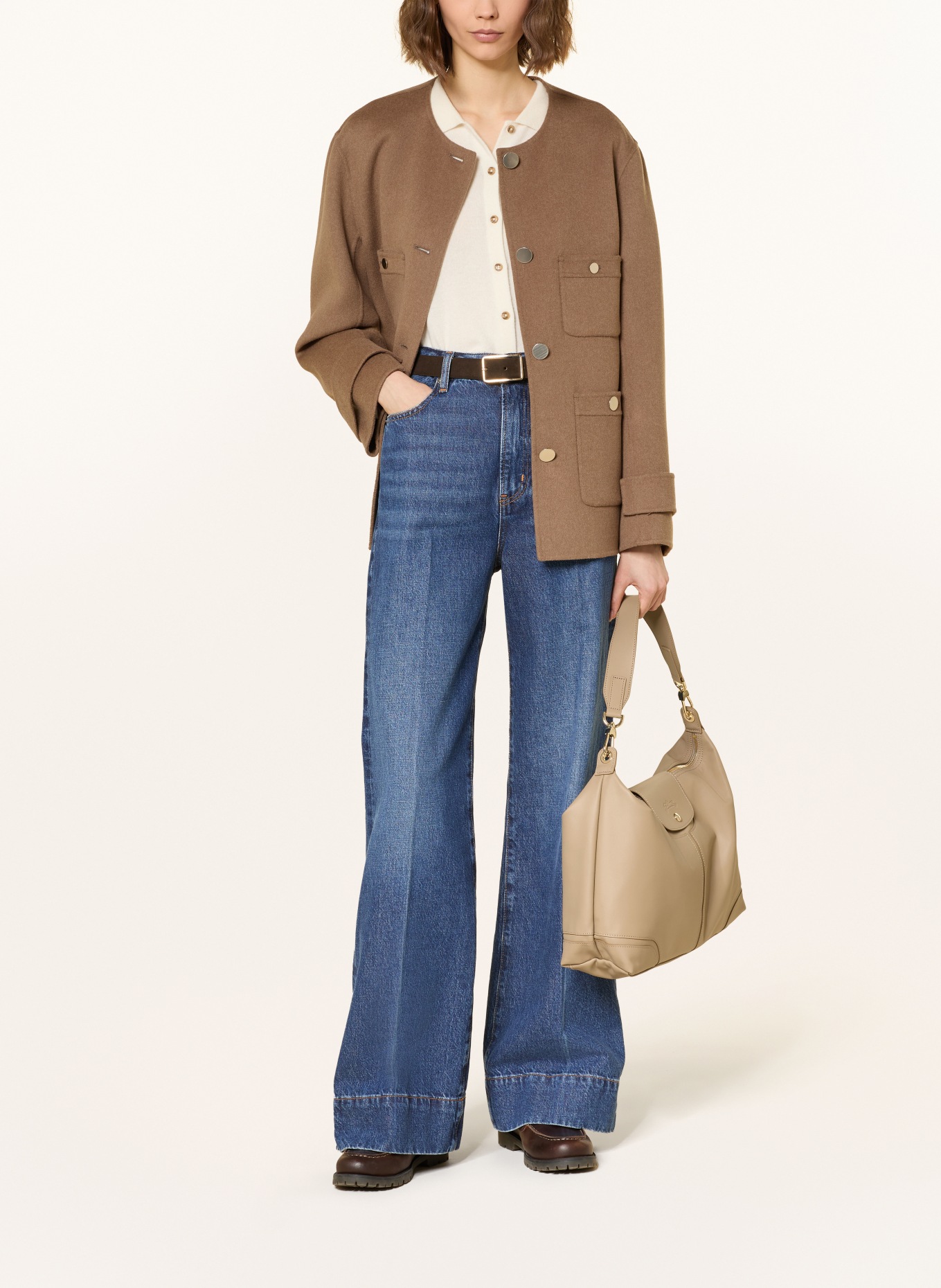 LONGCHAMP Schultertasche LE PLIAGE XTRA: BEIGE / GOLD