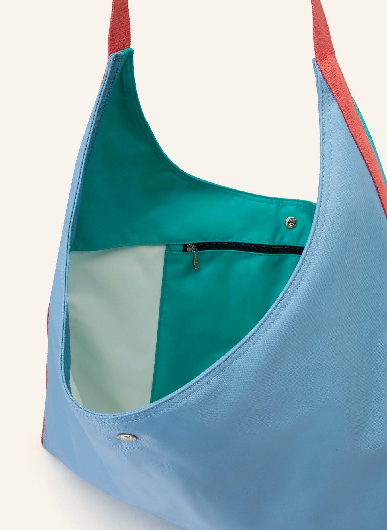 LONGCHAMP Shopper RE-PLAY: NEONTÜRKIS / ROT / HELLBLAU