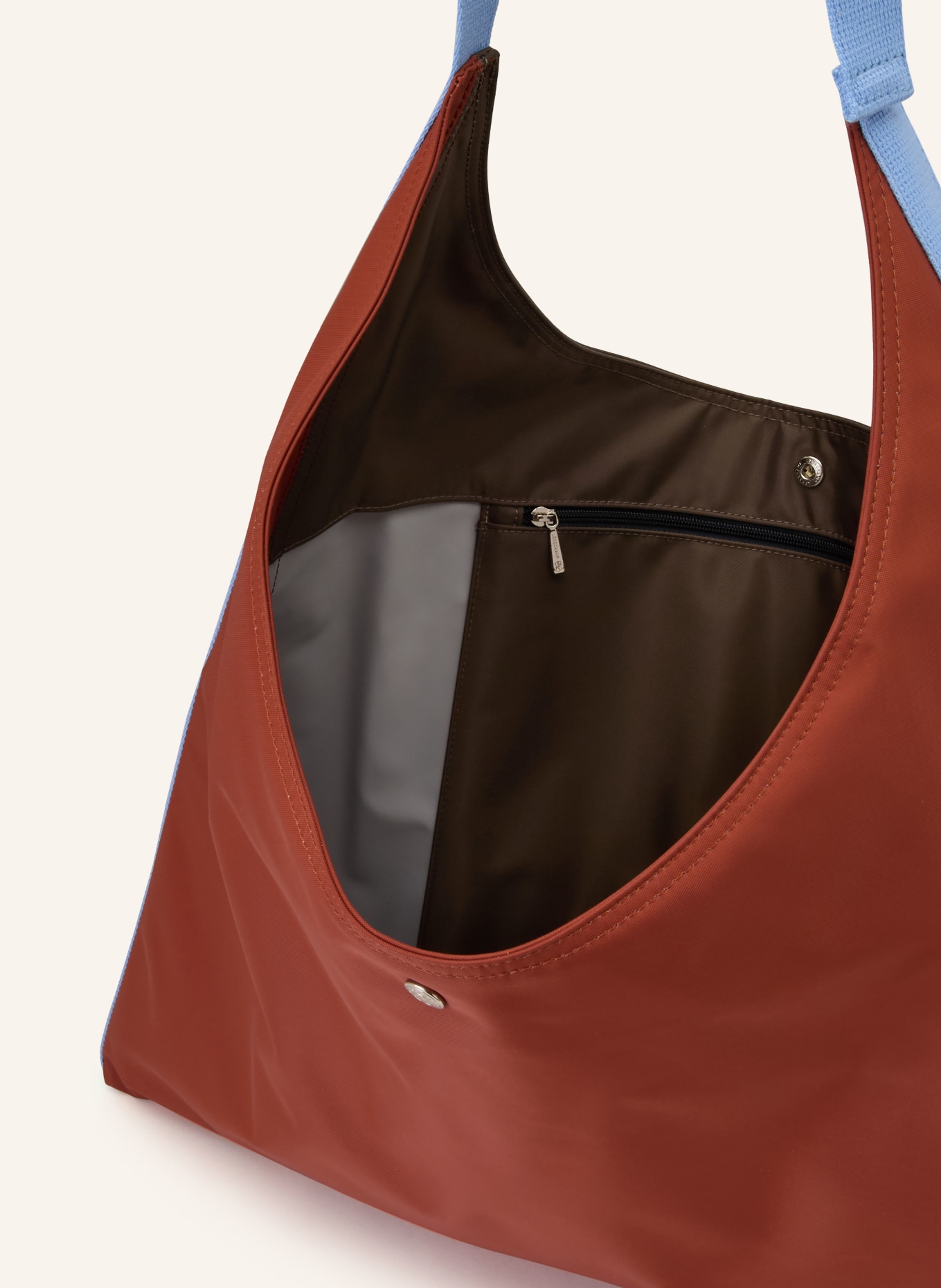 LONGCHAMP Shopper RE-PLAY: DUNKELORANGE / DUNKELBRAUN / HELLBLAU