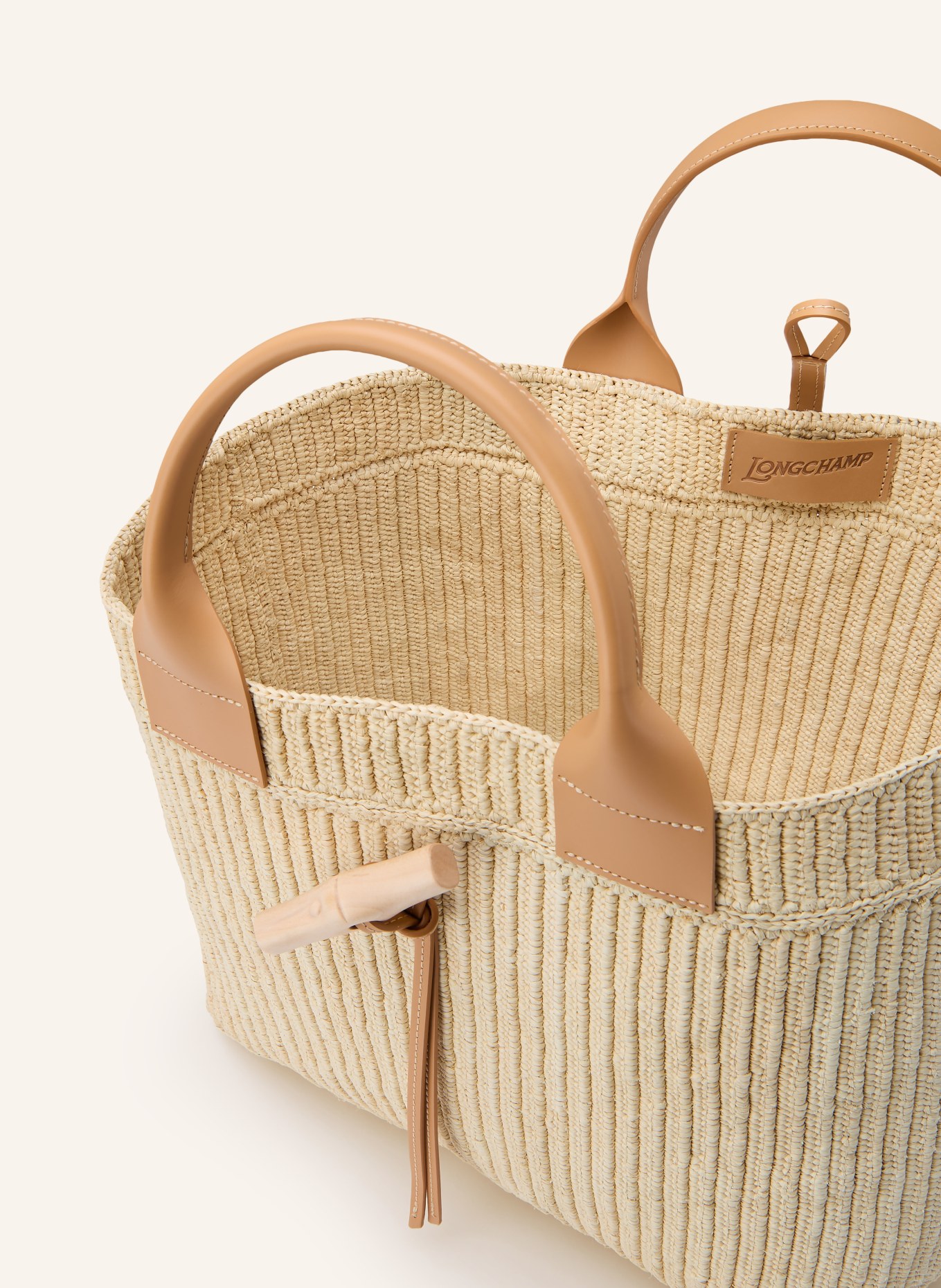 LONGCHAMP Shopper LE ROSEAU LARGE: BEIGE / HELLBRAUN