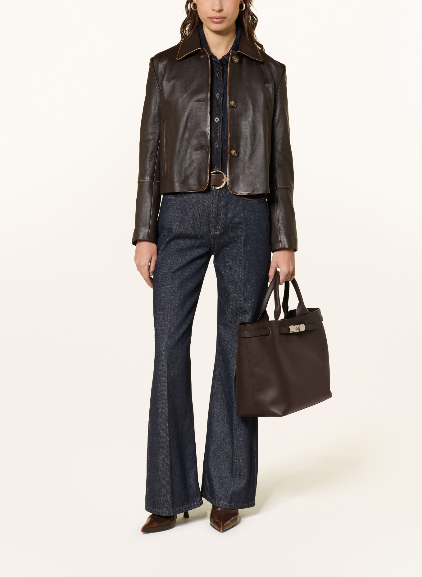 LONGCHAMP Shopper LE SMART: DUNKELBRAUN