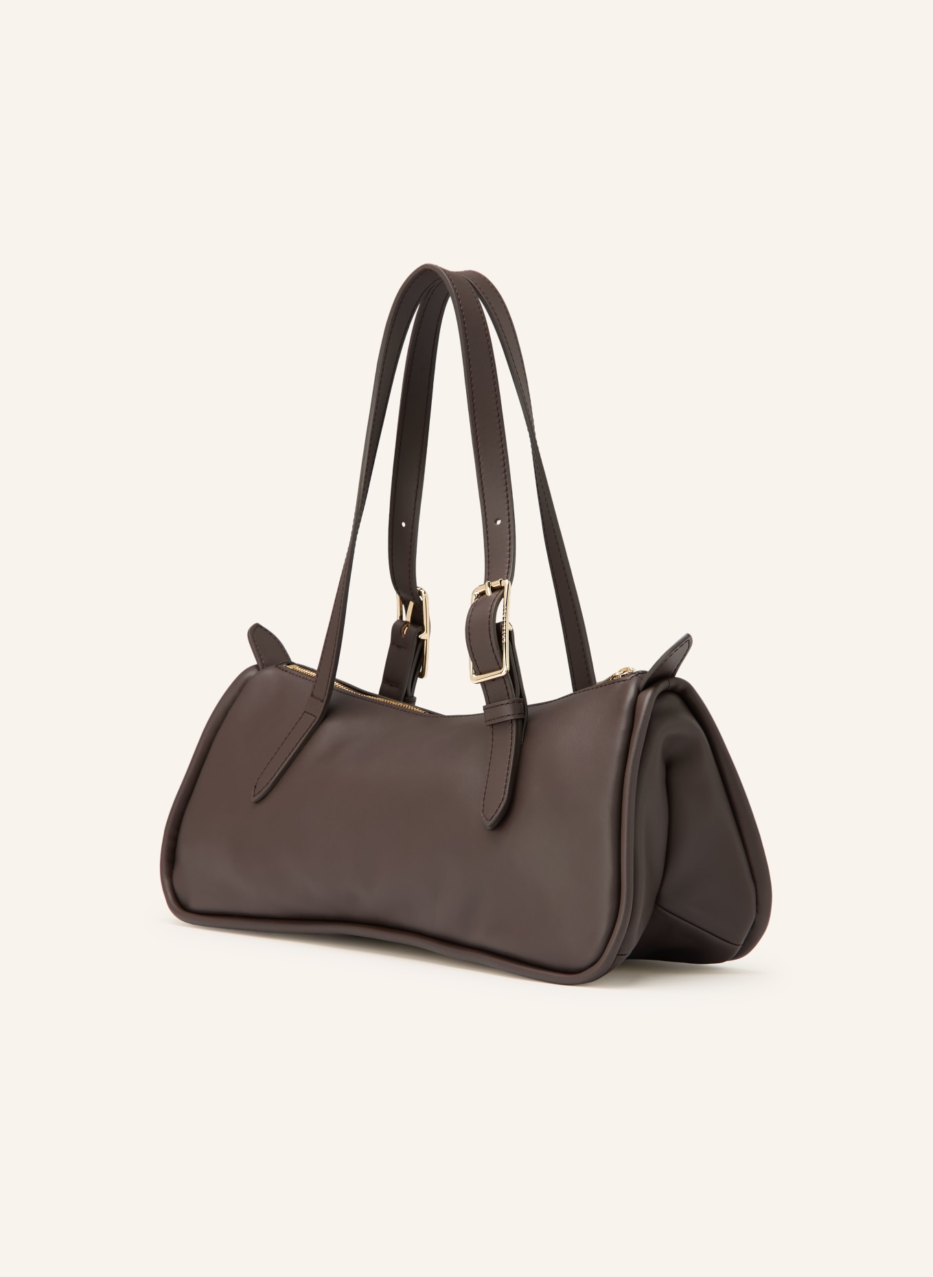 LONGCHAMP Handtasche LOOONG LARGE: DUNKELBRAUN / GOLD