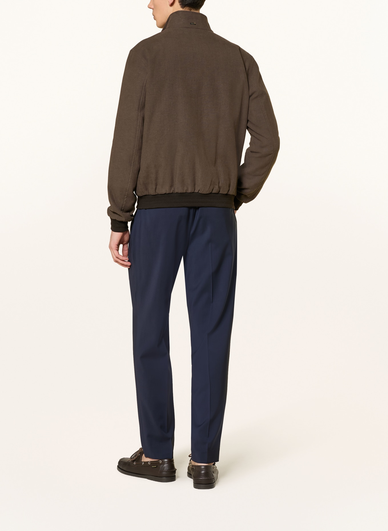 HERNO Leinenblouson: DUNKELBRAUN