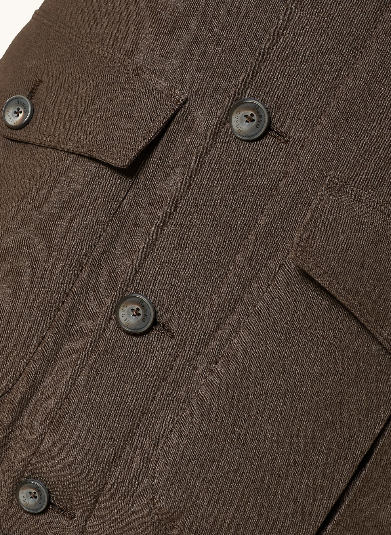 HERNO Leinenblouson: DUNKELBRAUN