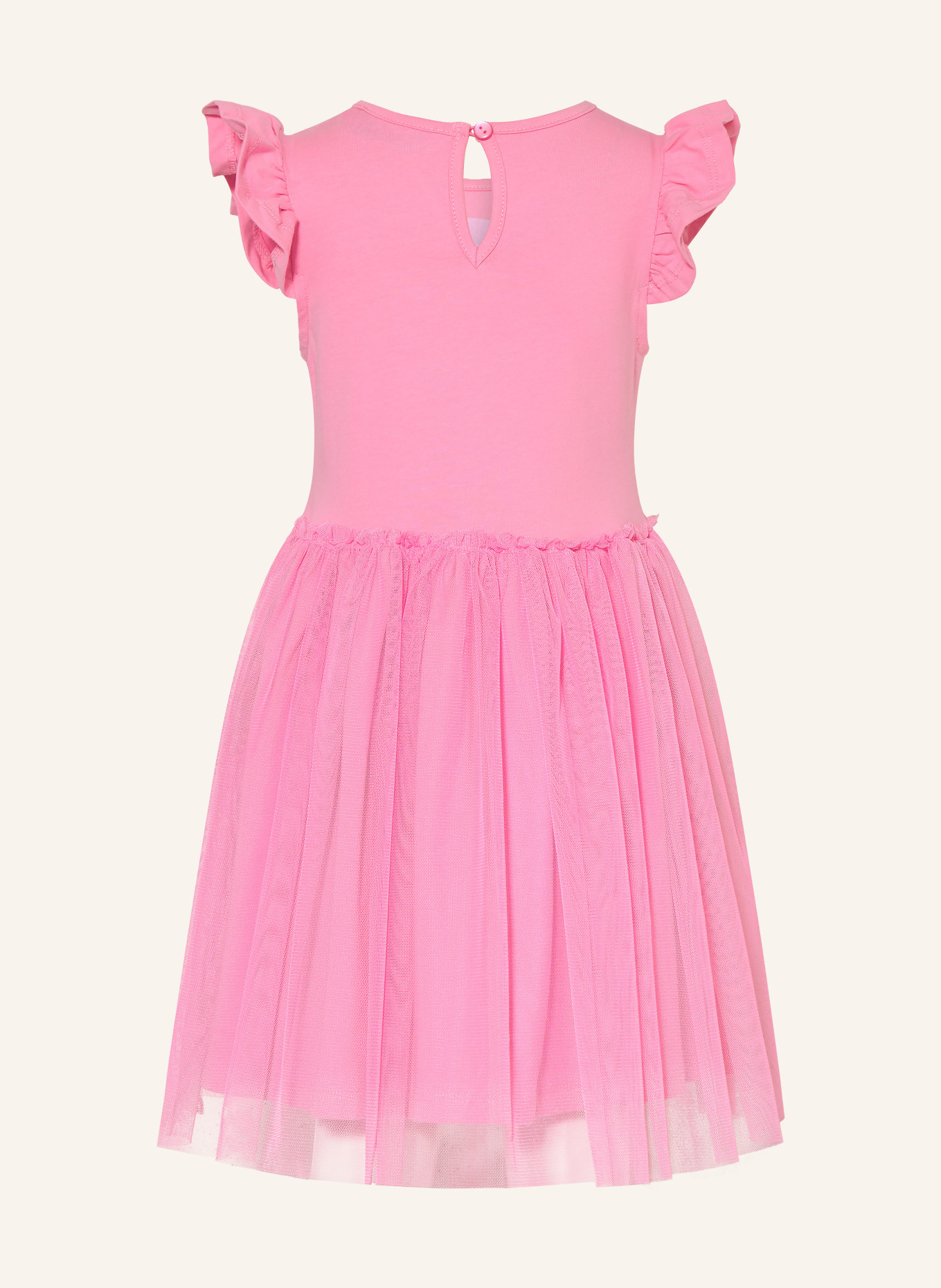 DANAMADE Robe en mélange de matières avec paillettes: ROSE / JAUNE / BLEU CLAIR