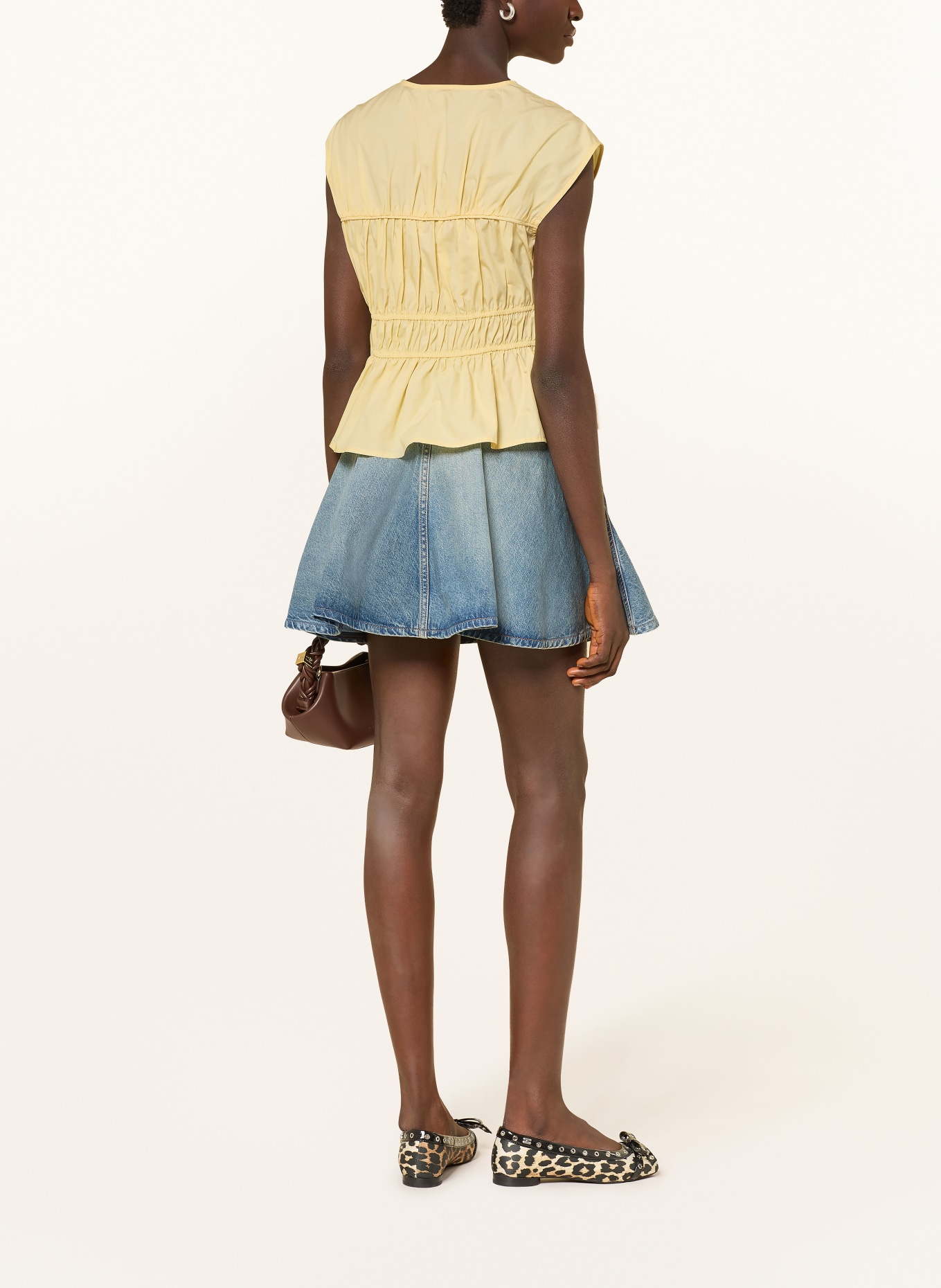 MRS & HUGS Blusentop: HELLGELB