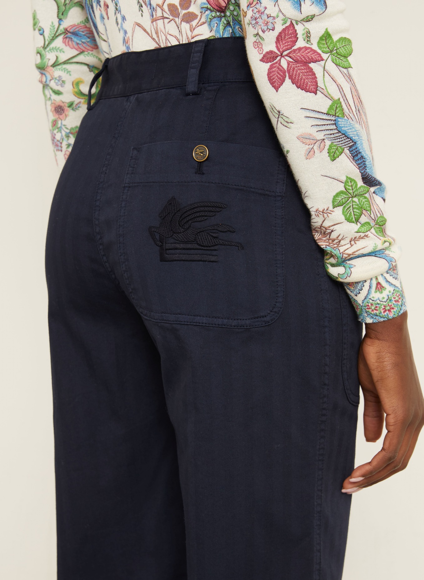 ETRO 7/8-Hose: DUNKELBLAU