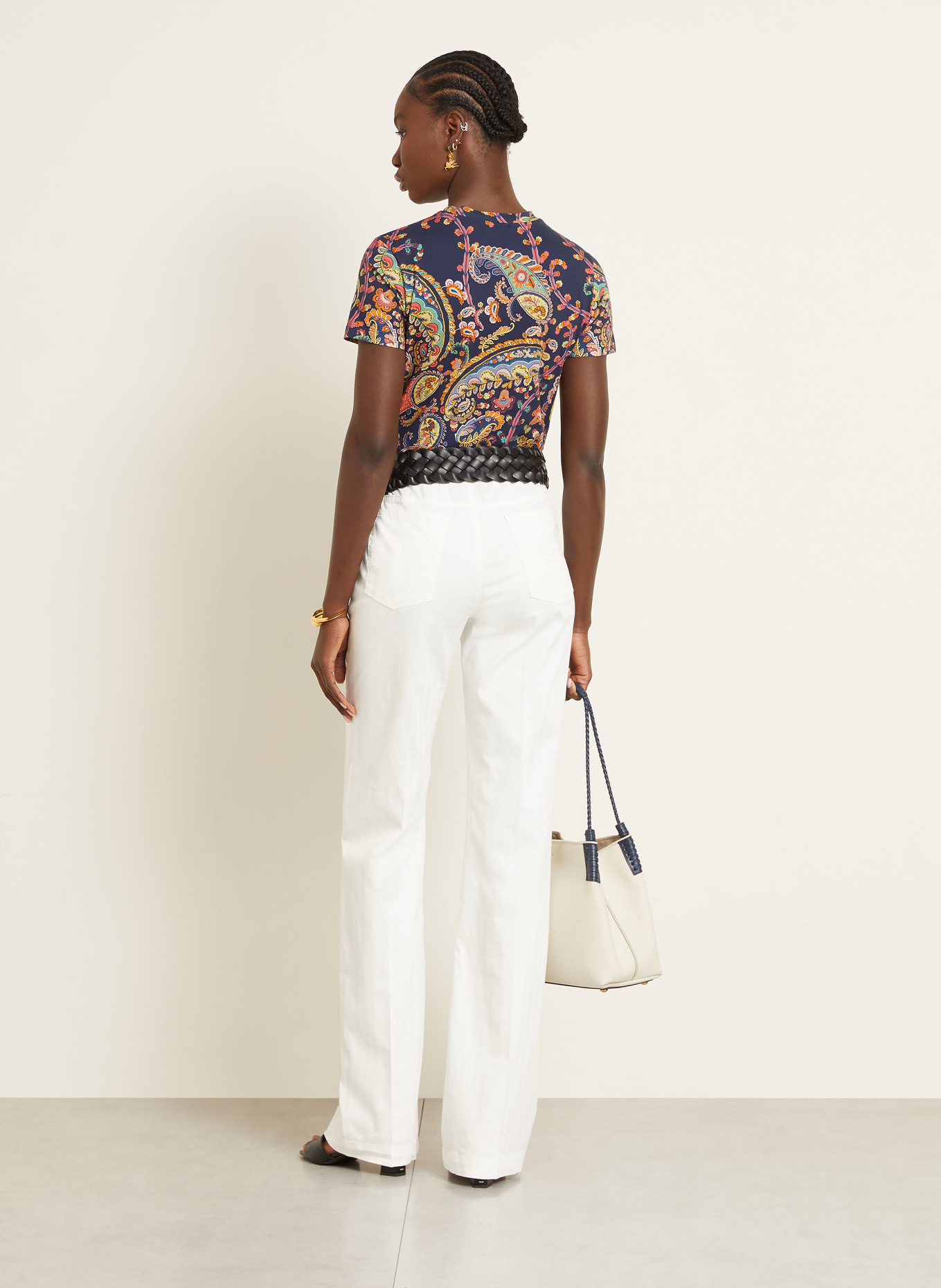 ETRO T-Shirt: DUNKELBLAU / HELLROT / GRÜN