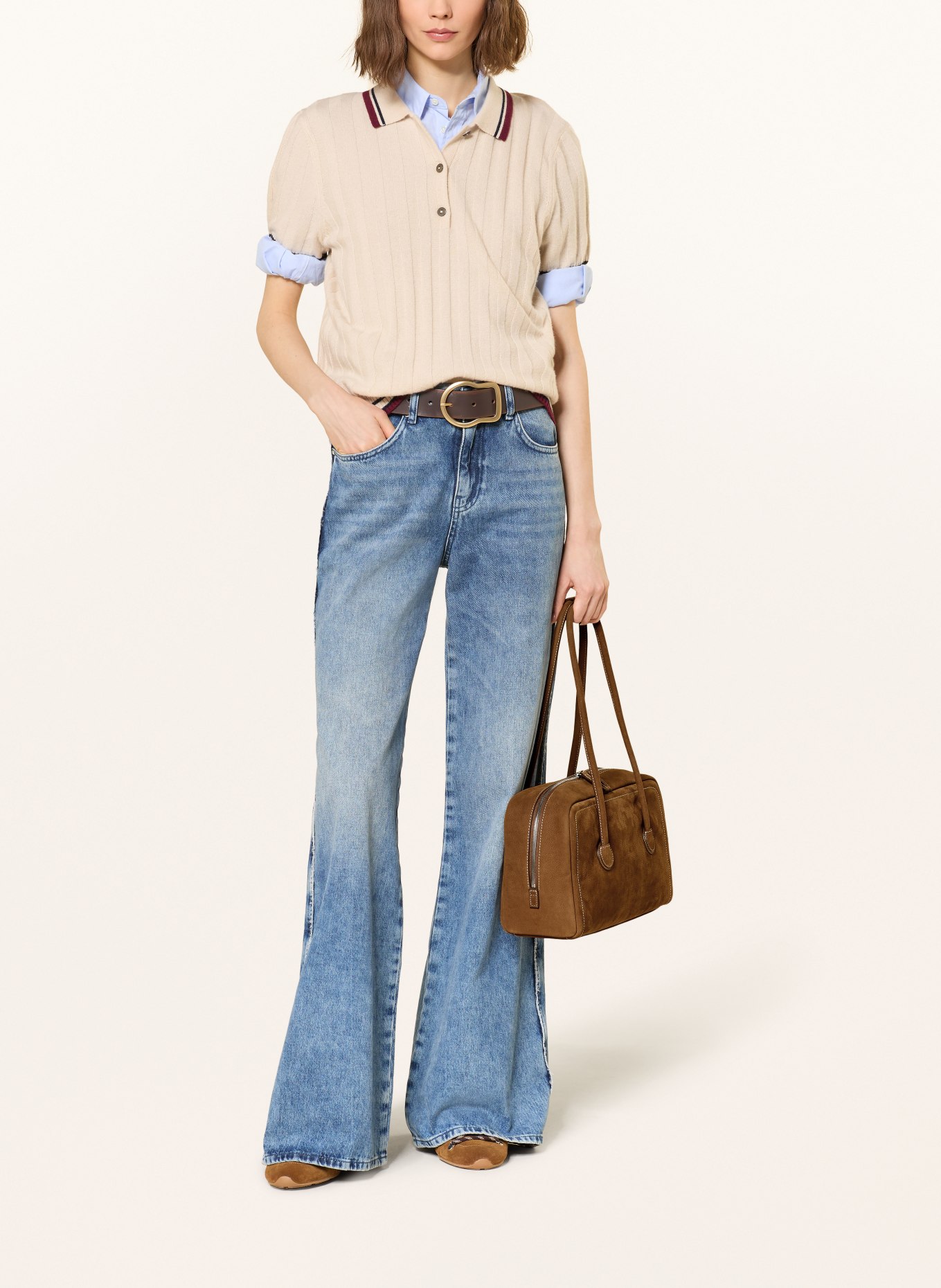 MARGE SHERWOOD Schultertasche SOFT BOSTON: BRAUN