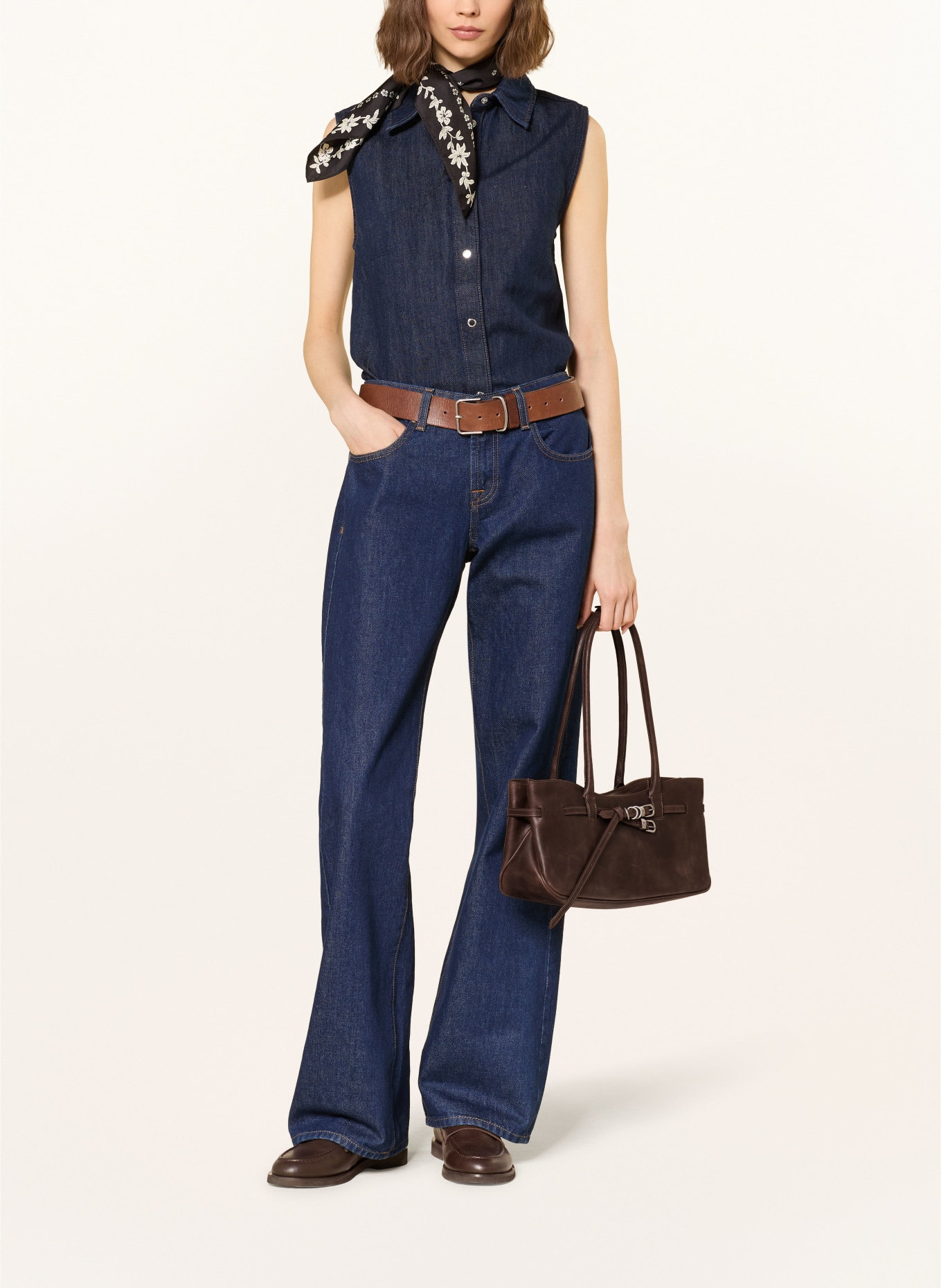 MARGE SHERWOOD Schoudertas GRANDMA USED: MARRON FONCÉ