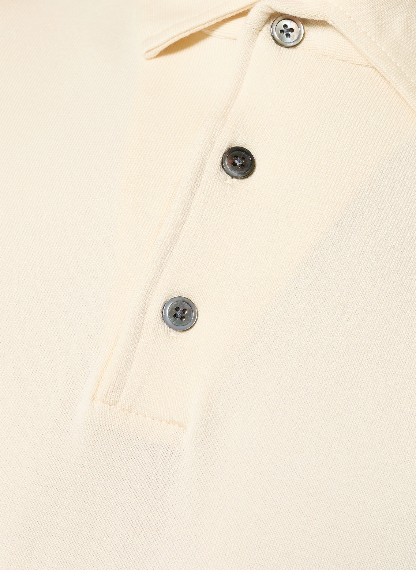 PROFUOMO Strick-Poloshirt: ECRU