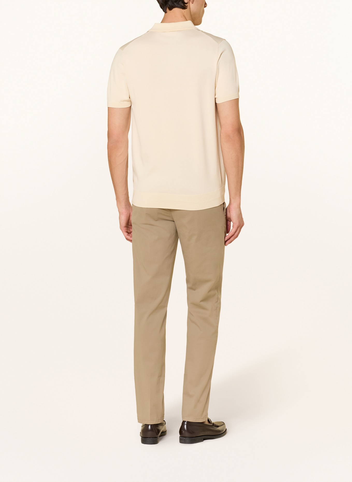PROFUOMO Strick-Poloshirt: CREME