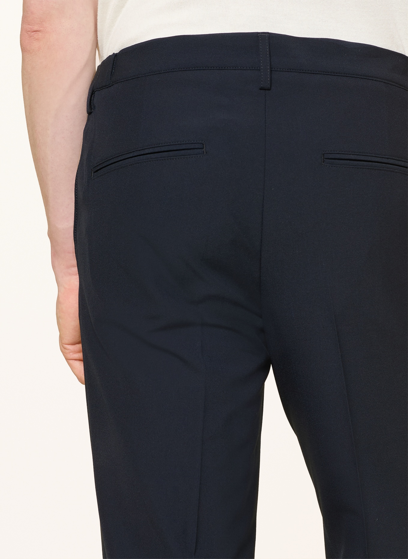 PROFUOMO Chino Regular Fit: TMAVĚ MODRÁ