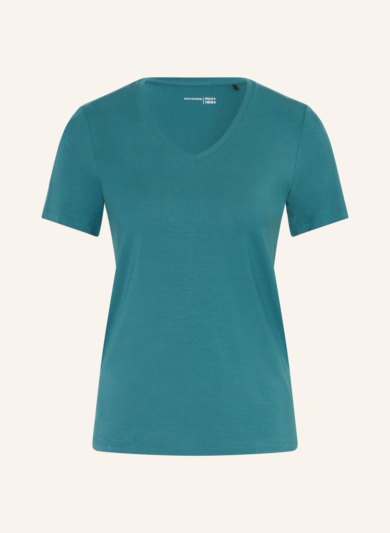 SCHIESSER Spací tričko MIX+RELAX: PETROLEJOVÁ